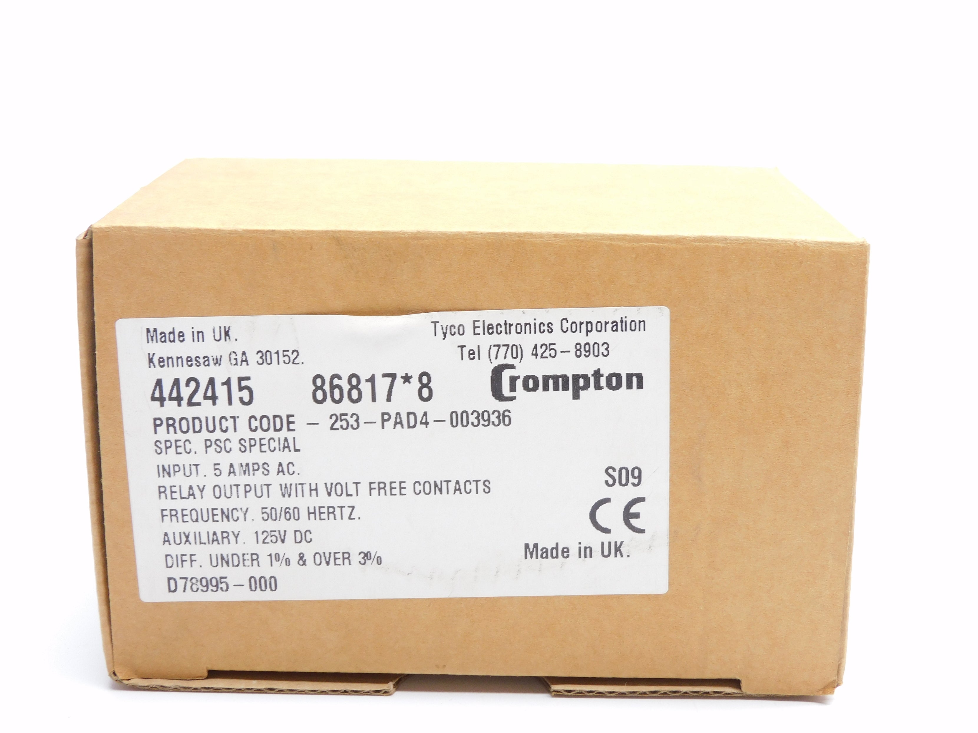 CROMPTON 253-PAD4-003936 125VDC 5A  NSMP