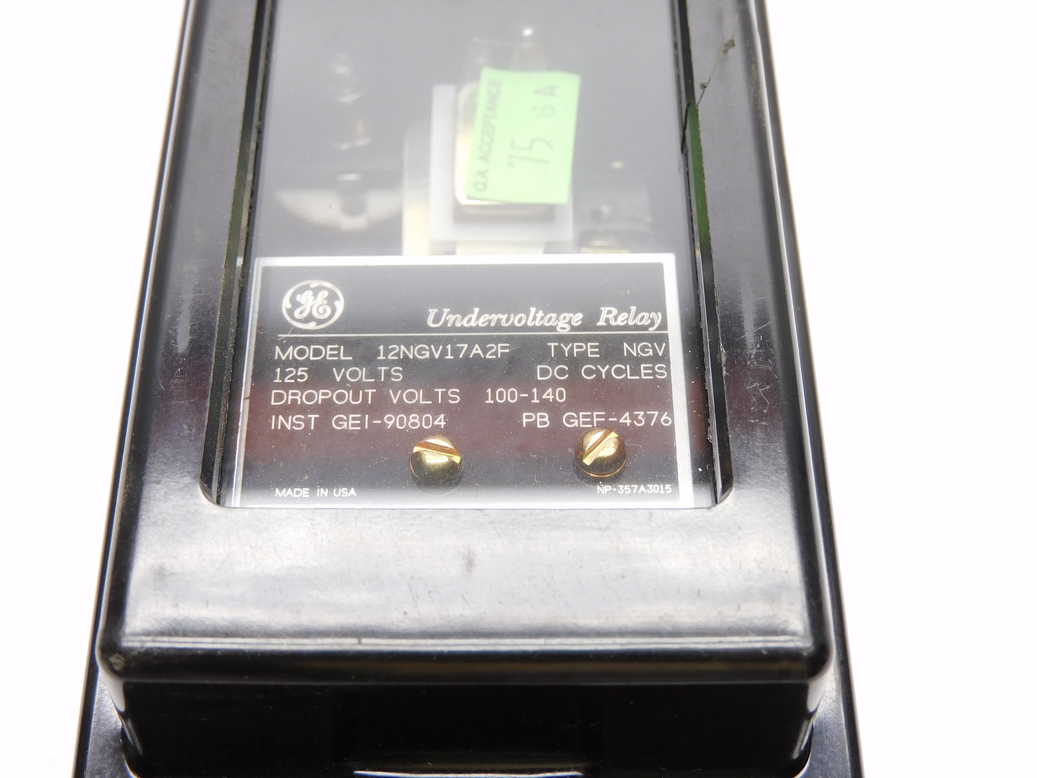 GENERAL ELECTRIC 12NGV17A2F 125V (AS PICTURED) NSNP