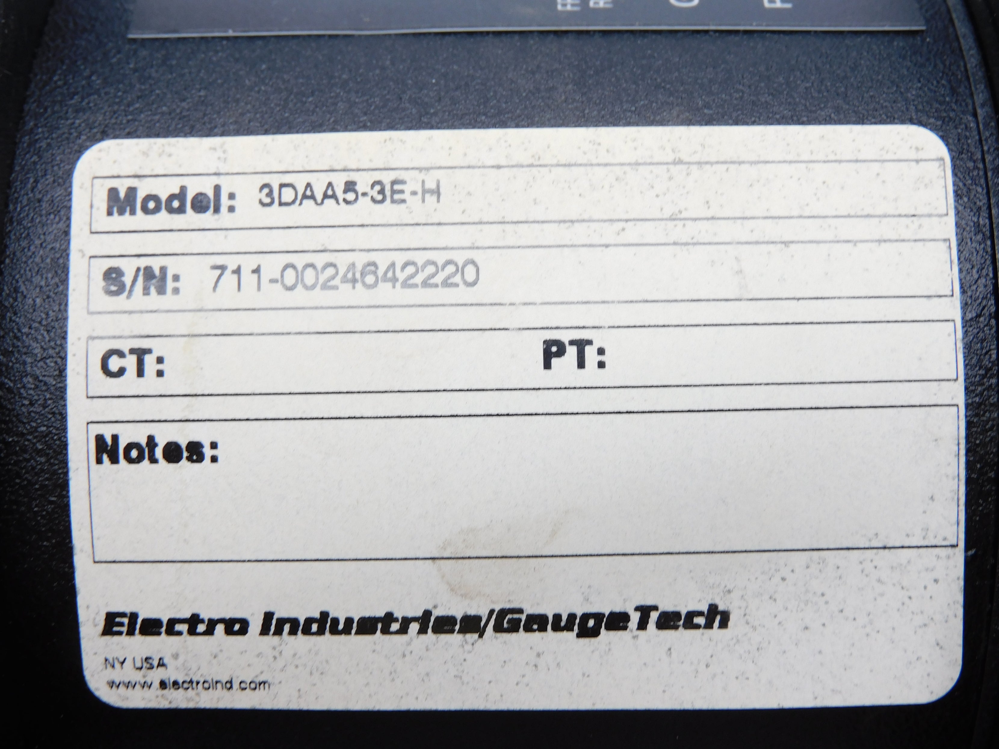ELECTRO INDUSTRIES 3DAA5-3E-H DSP-D2 10A NSNP