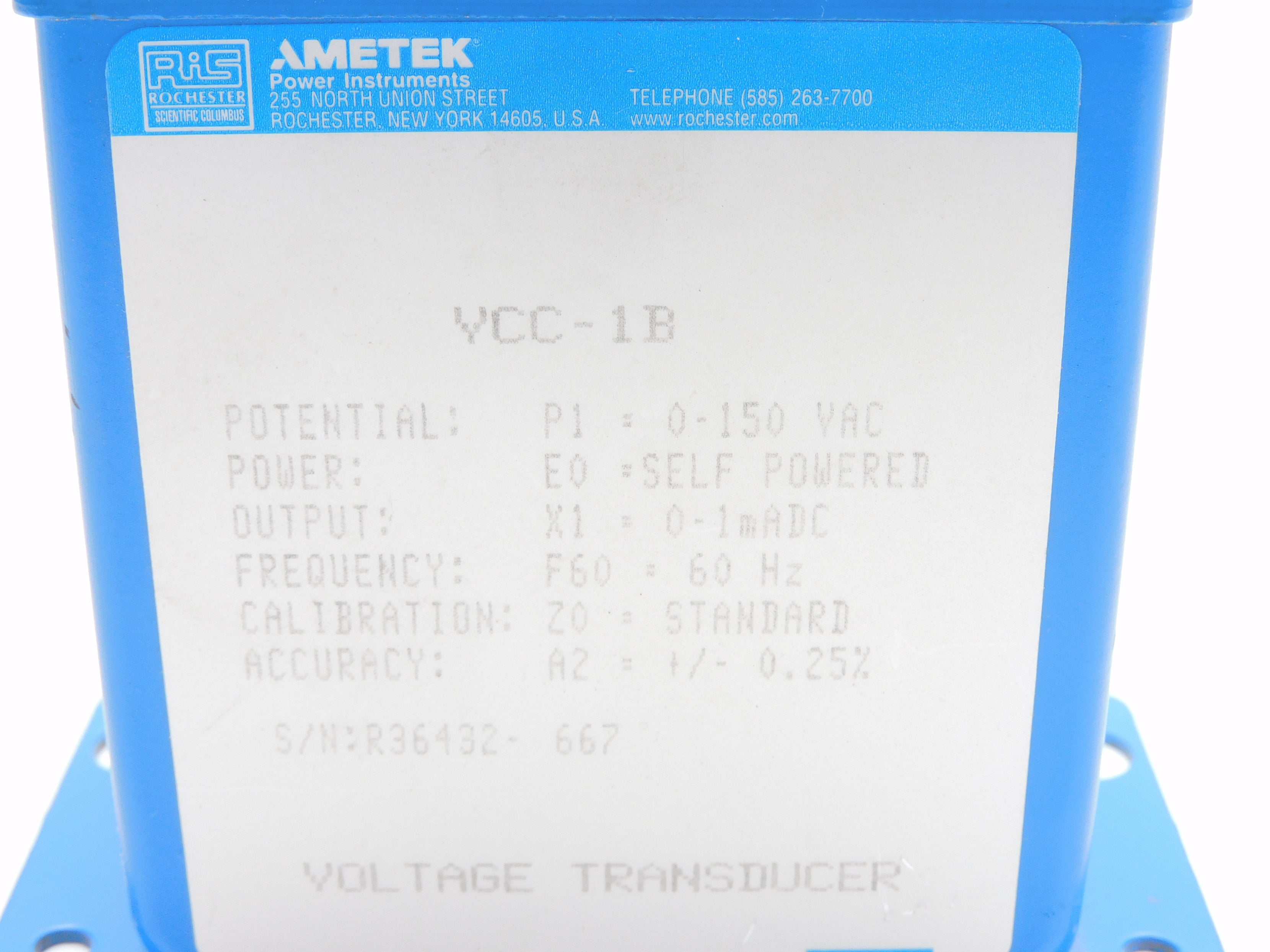 AMETEK VCC-1B NSNP