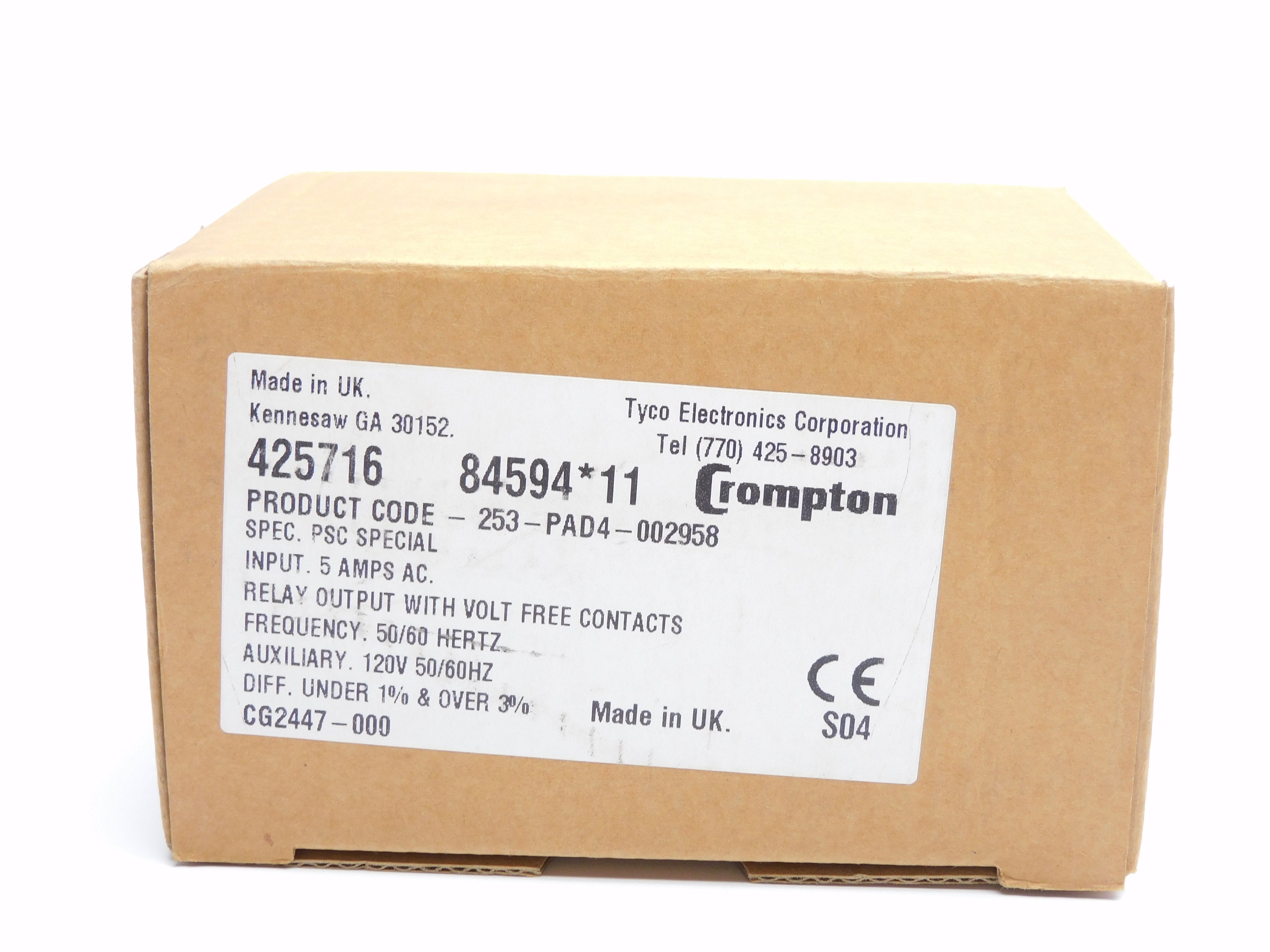 CROMPTON 253-PAD4-002958 120V 5A NSMP