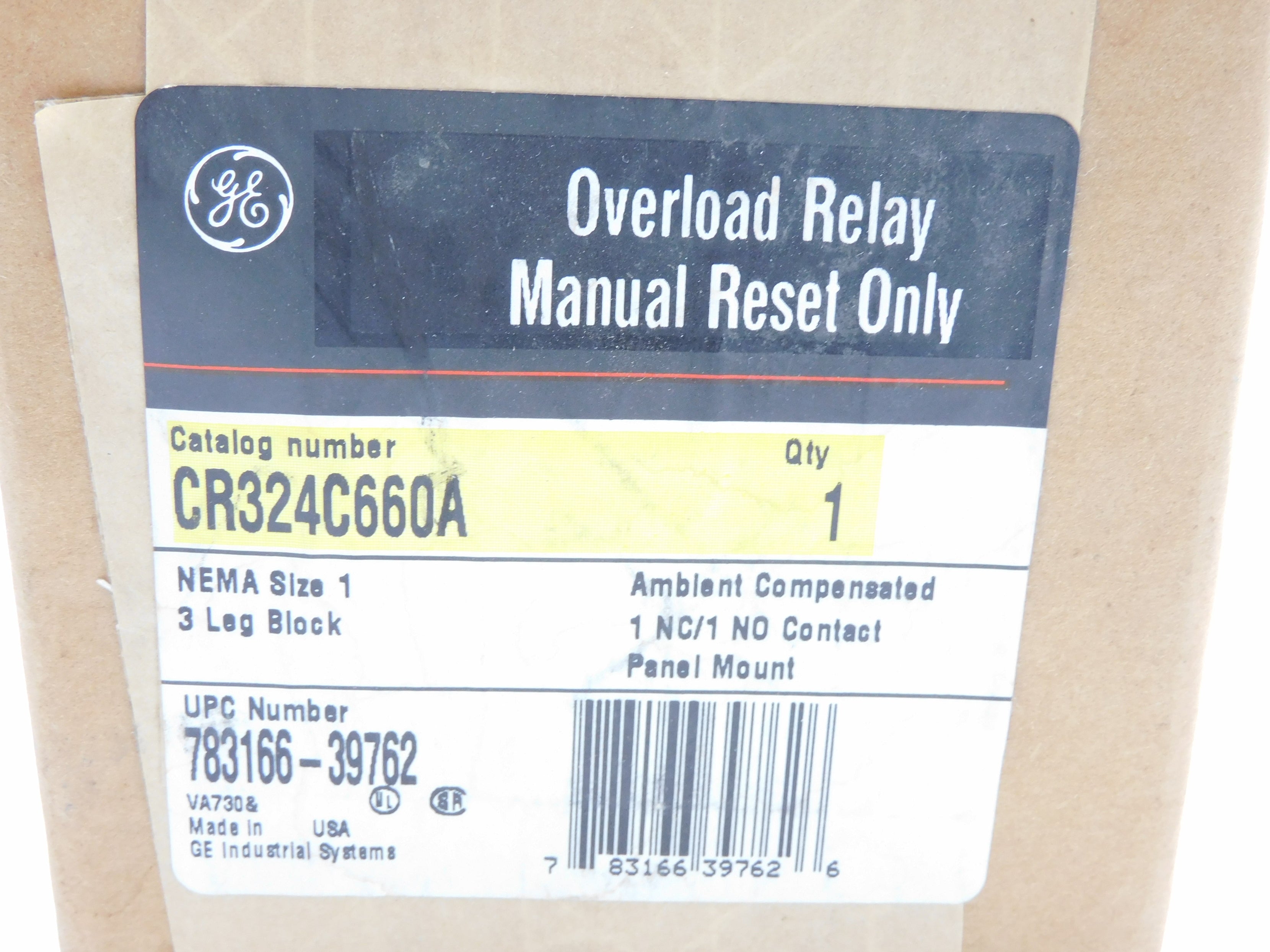 GENERAL ELECTRIC CR324C660A NSFS
