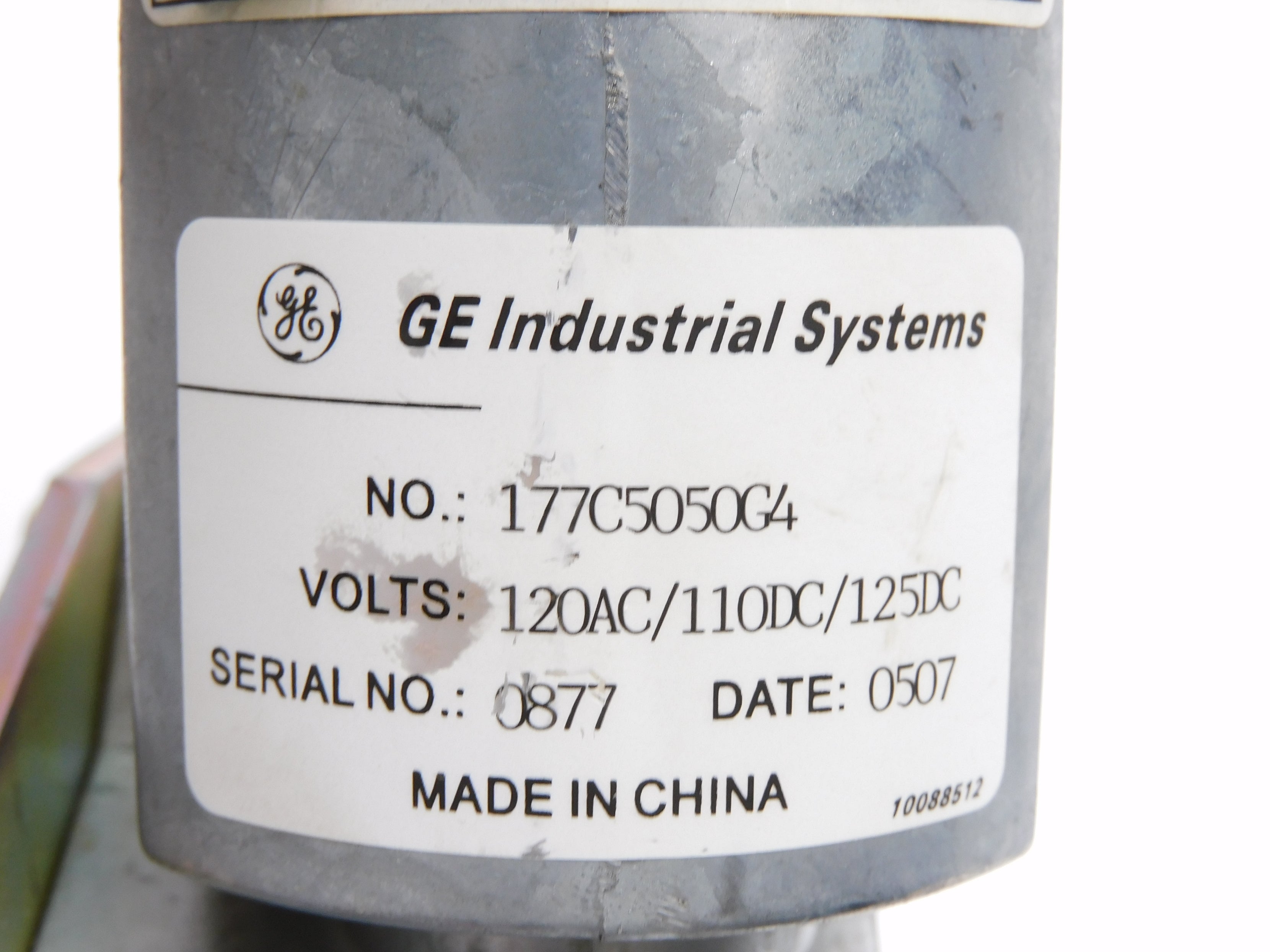 GENERAL ELECTRIC 177C5050G4 120AC/110DC/125DC NSNP