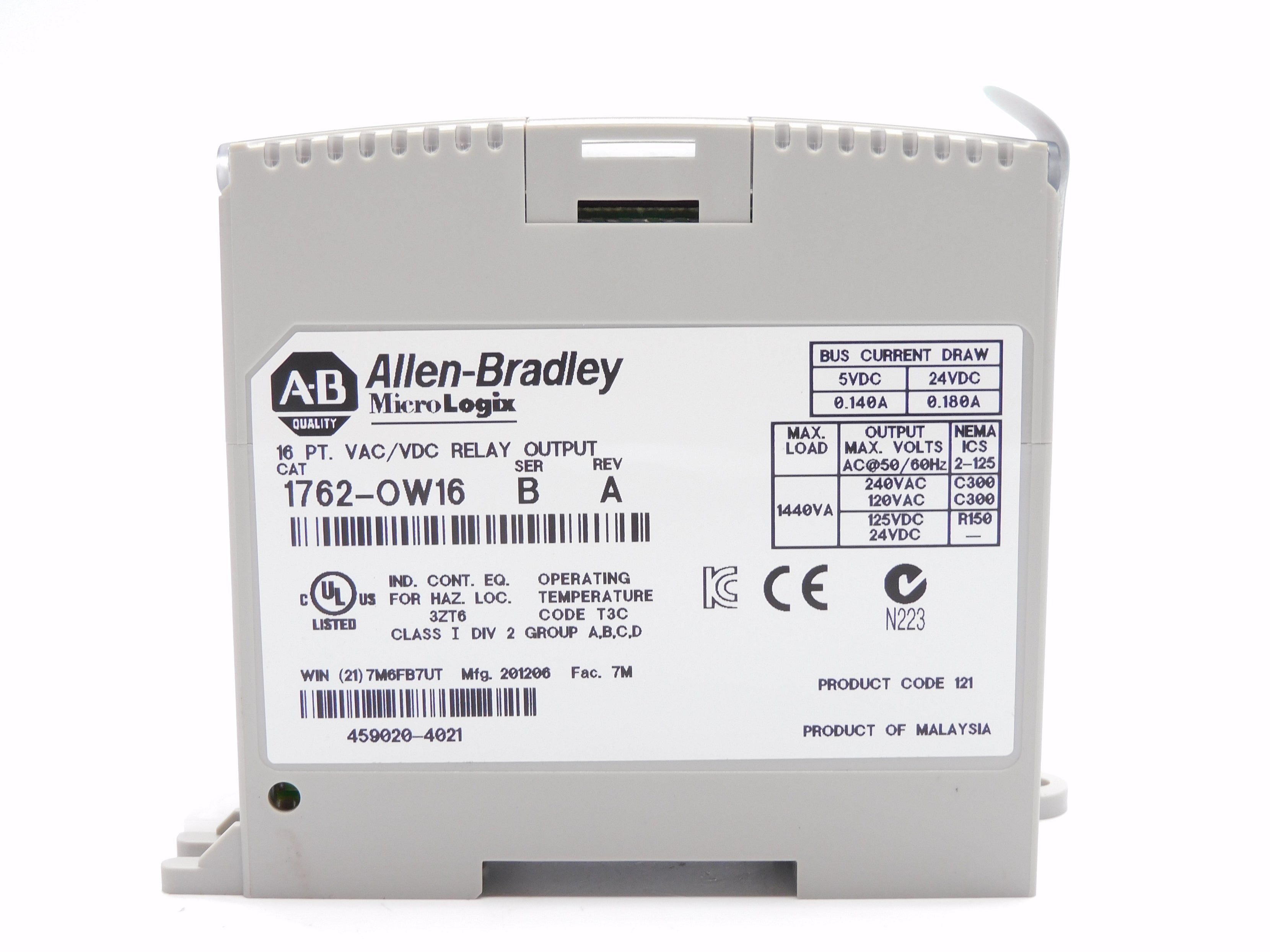 ALLEN BRADLEY 1762-OW16 SER. B (AS PICTURED) NSMP