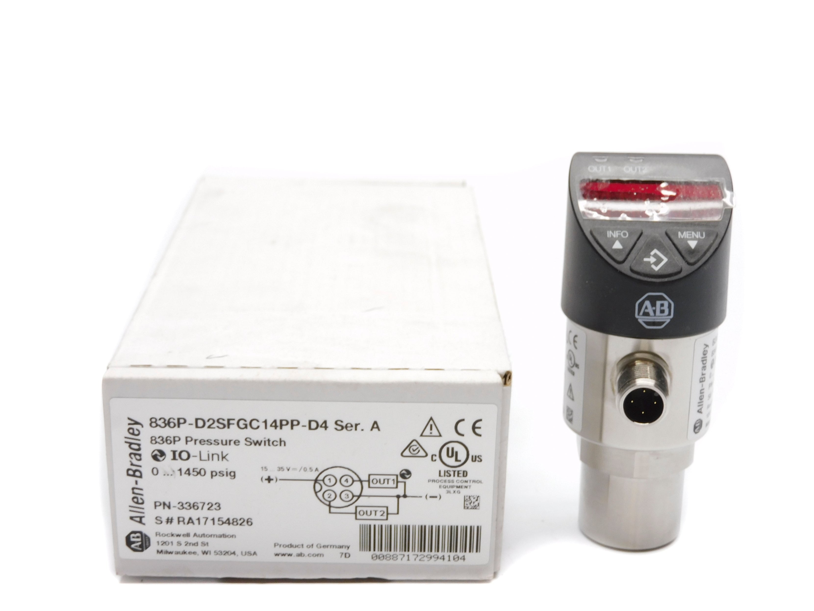 ALLEN BRADLEY 836P-D2SFGC14PP-D4 SER. A (WH) NSMP