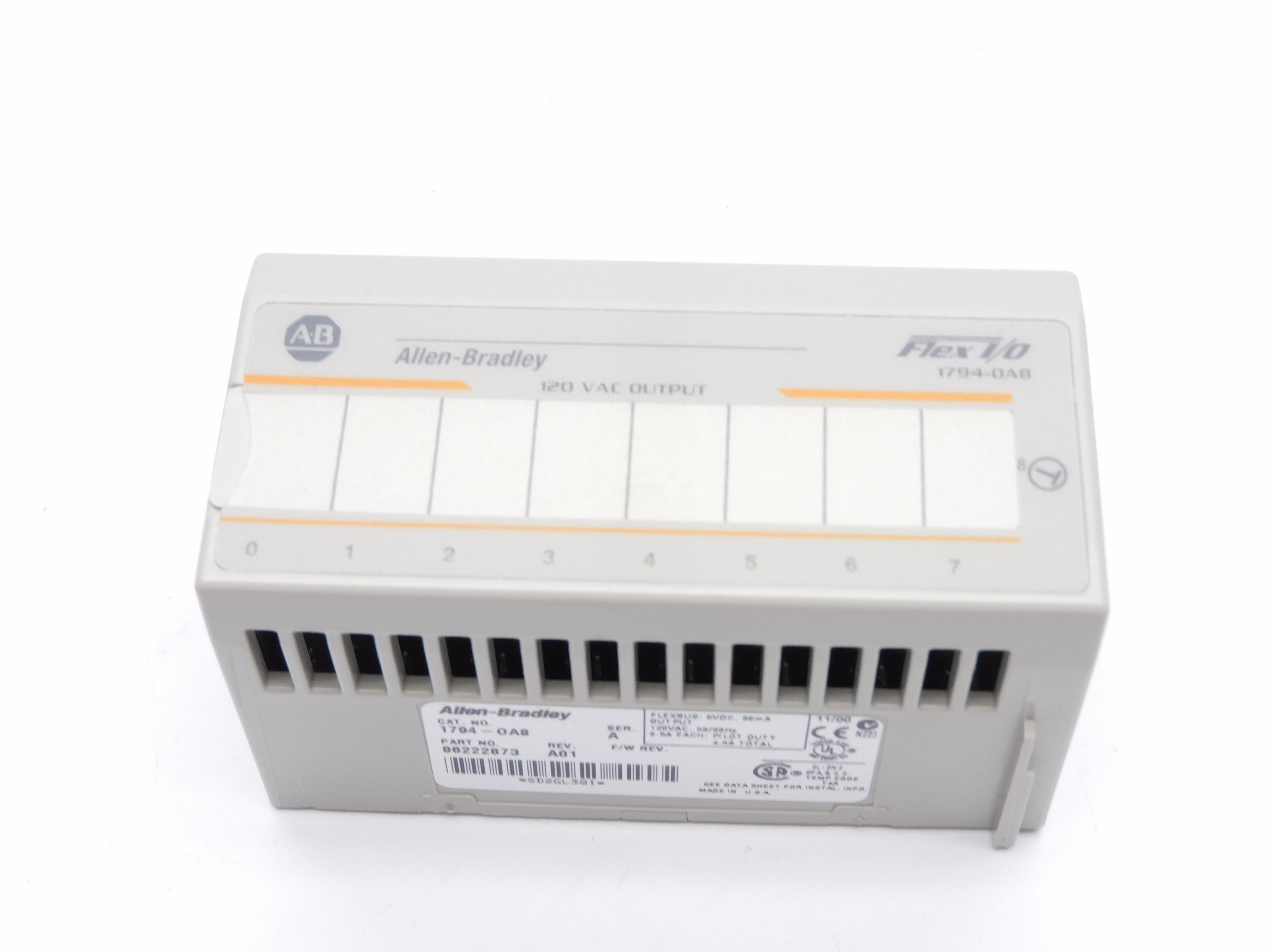 ALLEN BRADLEY 1794-OA8 SER. A 120VAC 4.0A REV. A01 NSMP