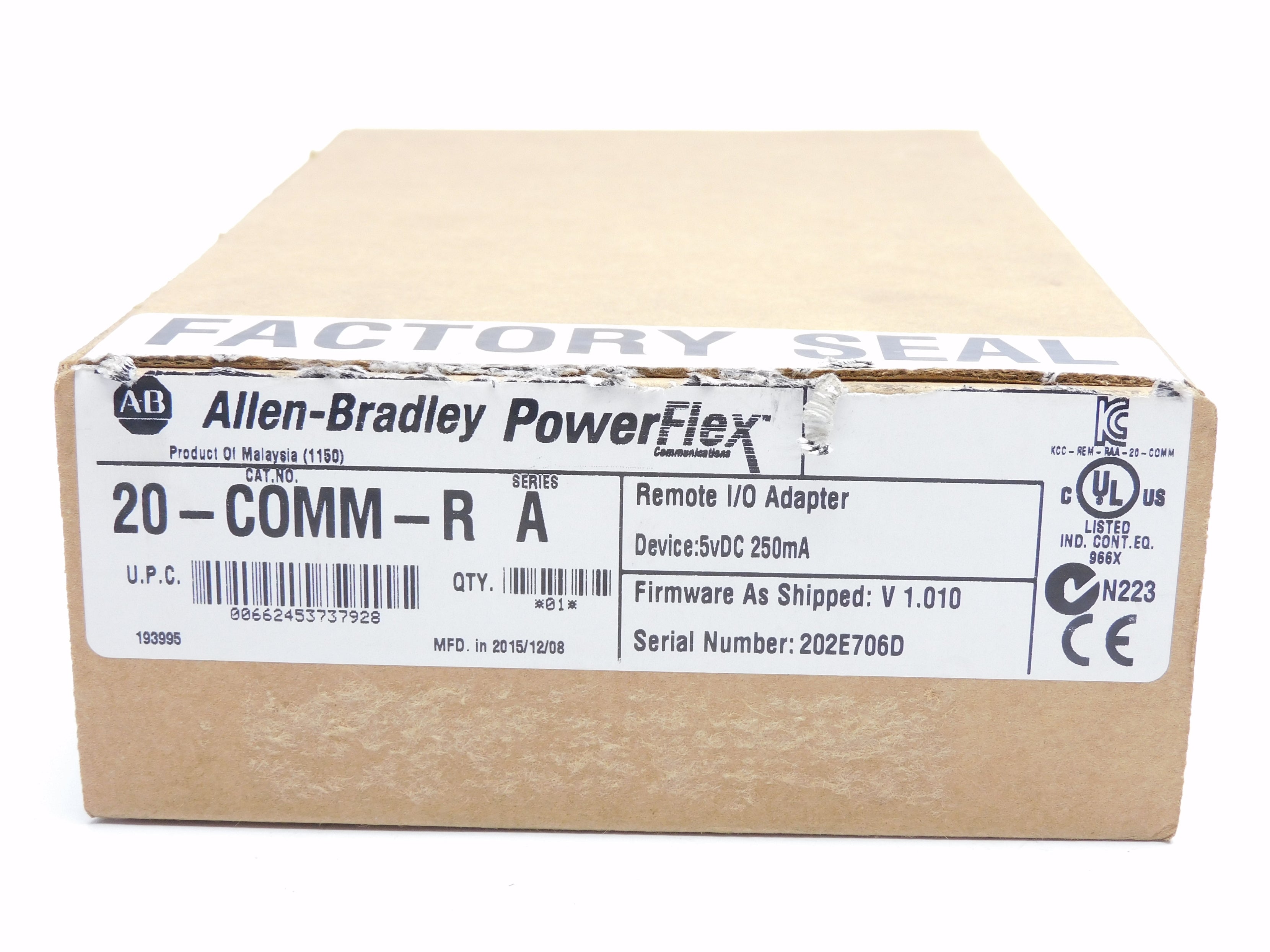 ALLEN BRADLEY 20-COMM-R SER. A F/W V1.010 5VDC NSMP