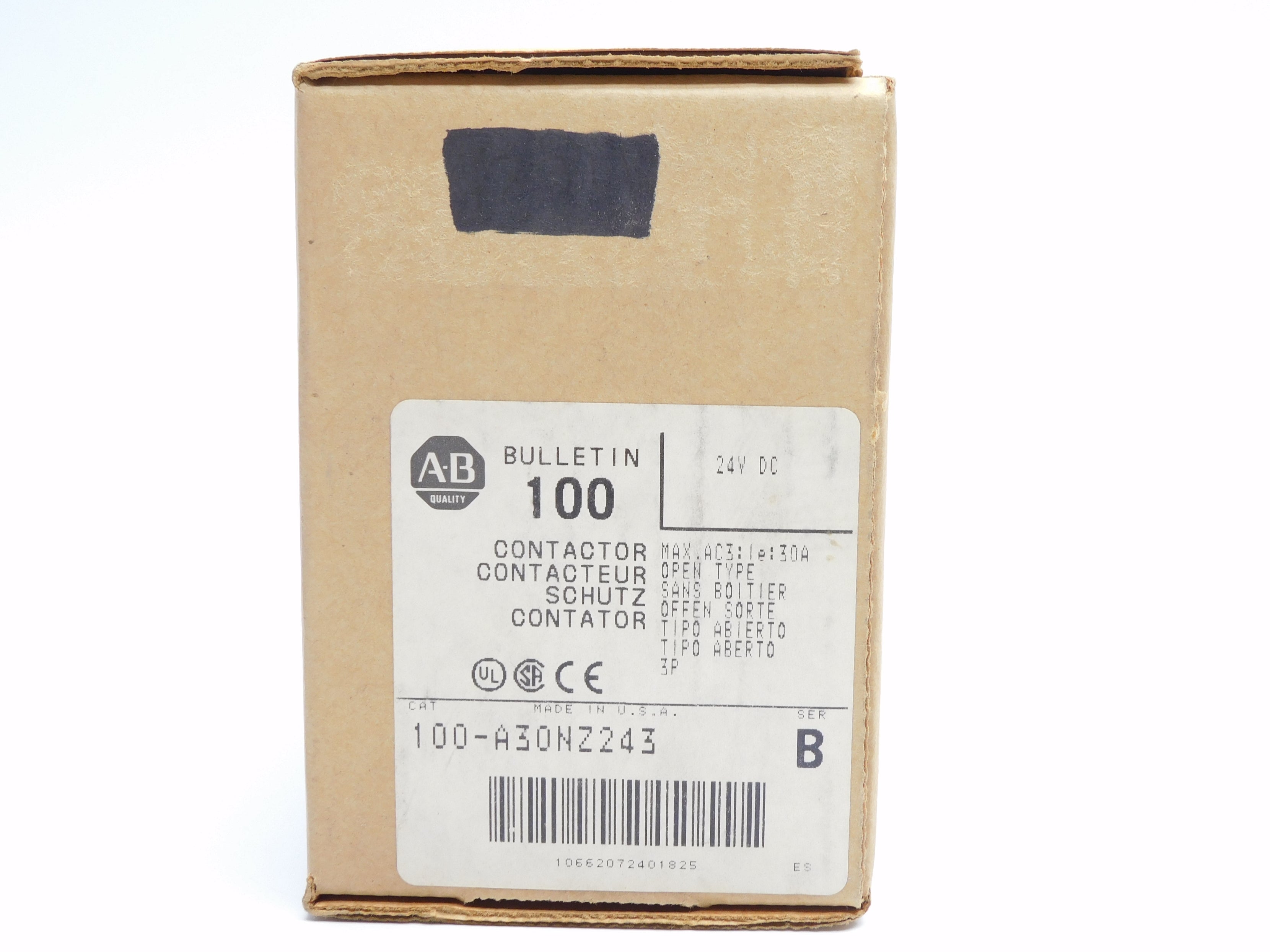 ALLEN BRADLEY 100-A30NZ243 SER. B 24VDC (BR/WH) NSMP