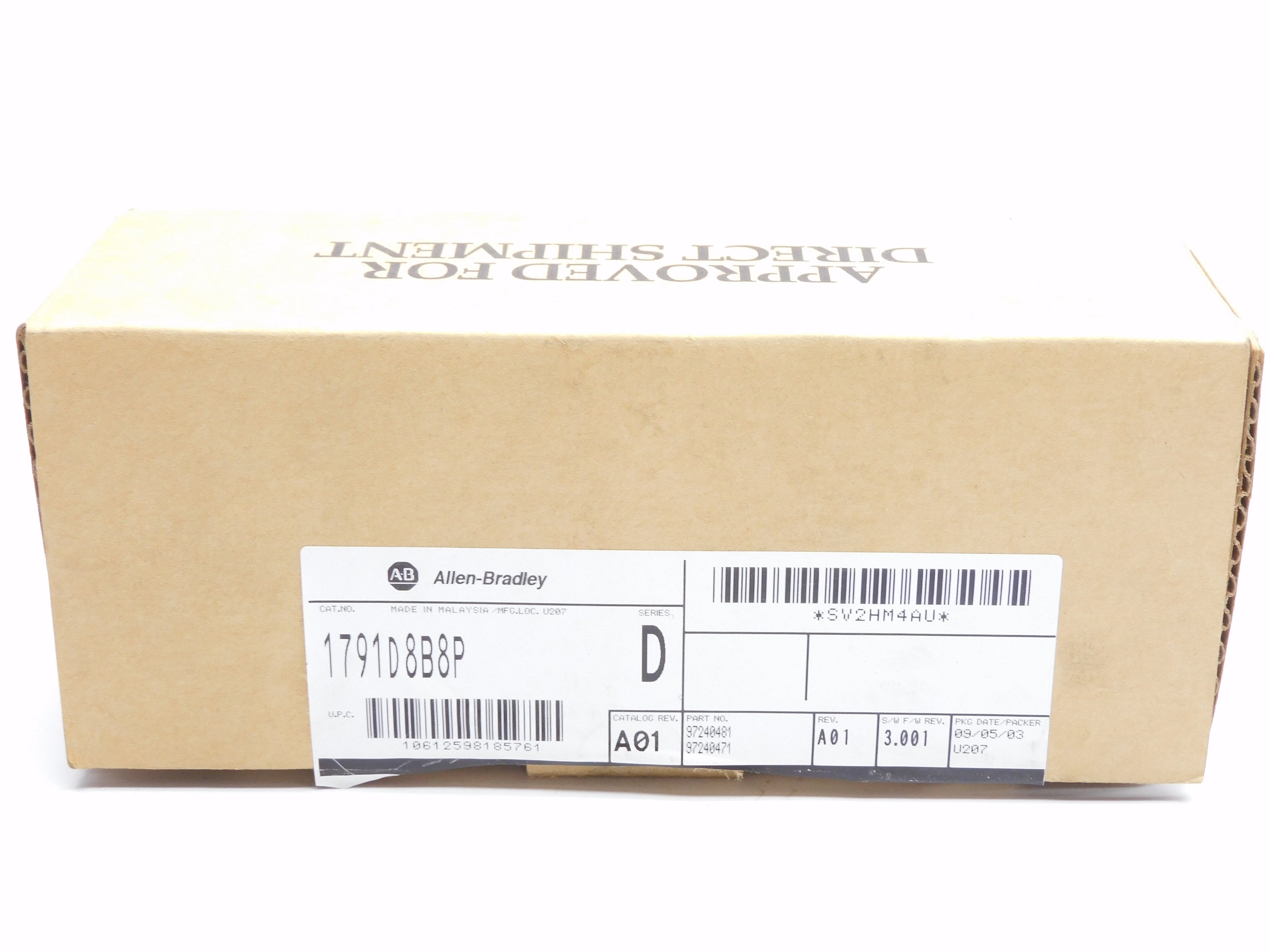 ALLEN BRADLEY 1791D-8B8P SER. D F/W 3.001 NSMP