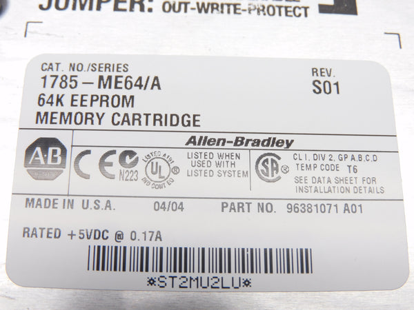 ALLEN BRADLEY 1785-ME64 SER. A REV. S01 NSMP