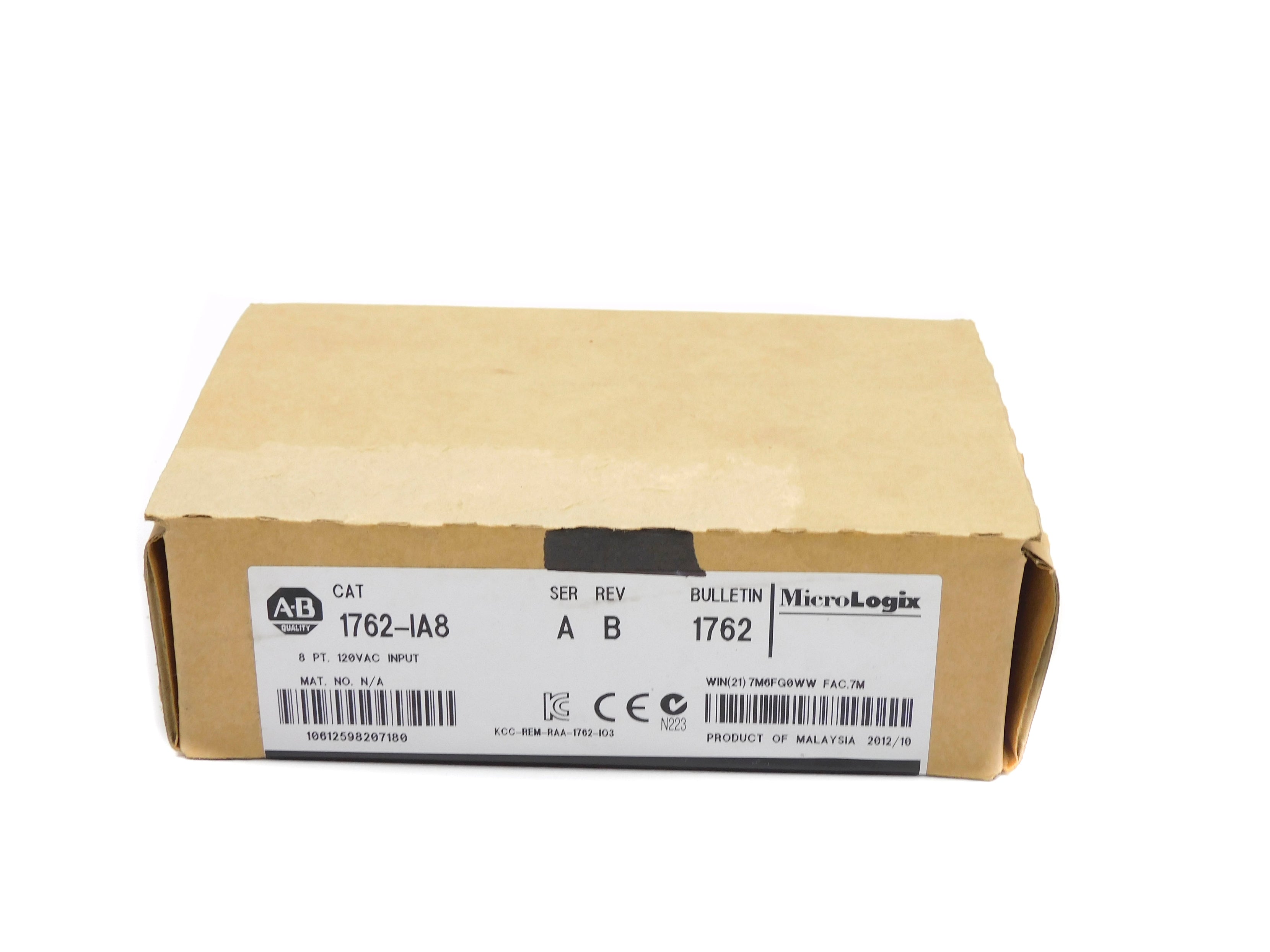 ALLEN BRADLEY 1762-IA8 SER. A DATE: 2012 NSFS