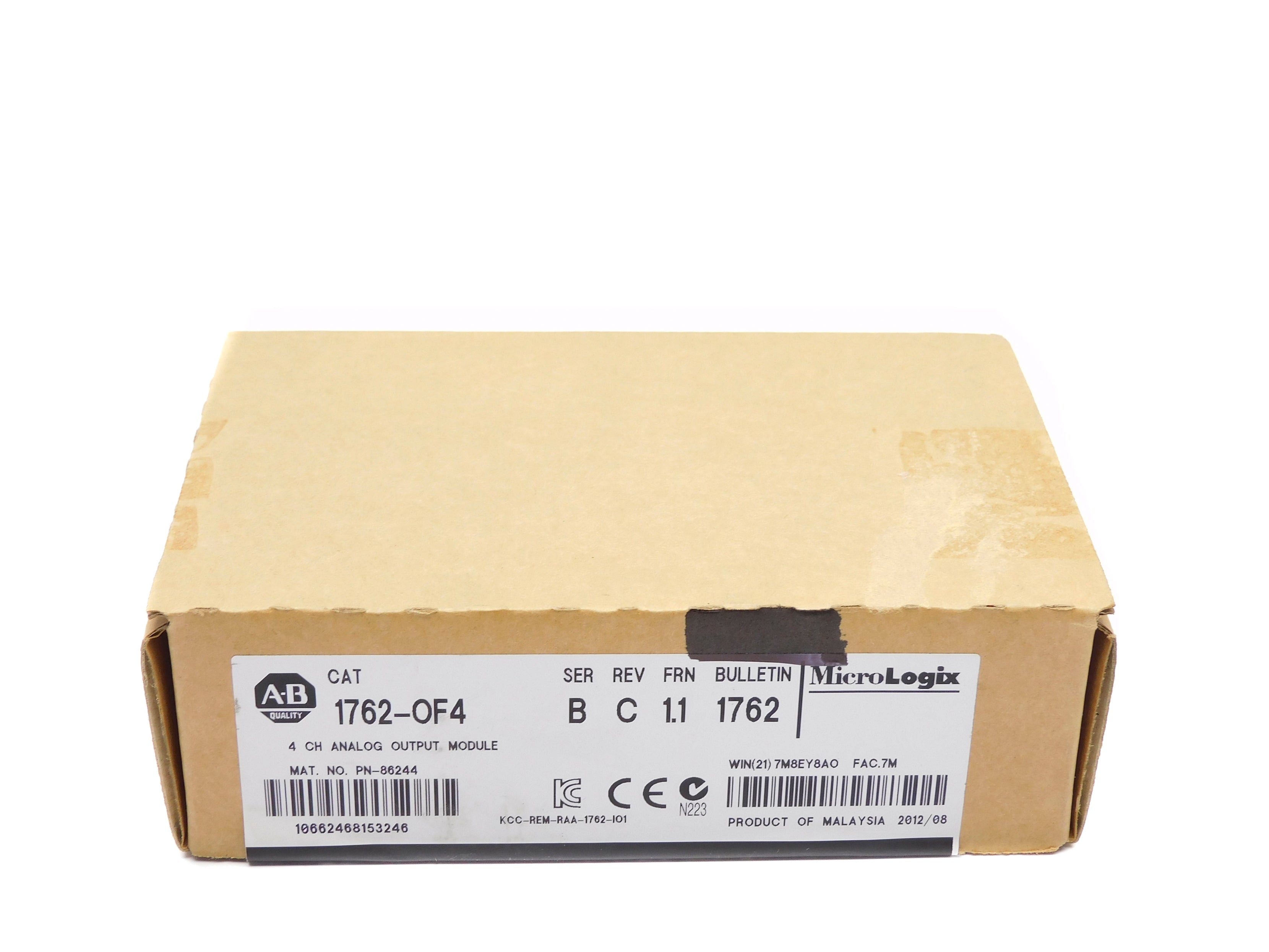ALLEN BRADLEY 1762-OF4 SER. B F/W 1.1 DATE: 2012 NSFS
