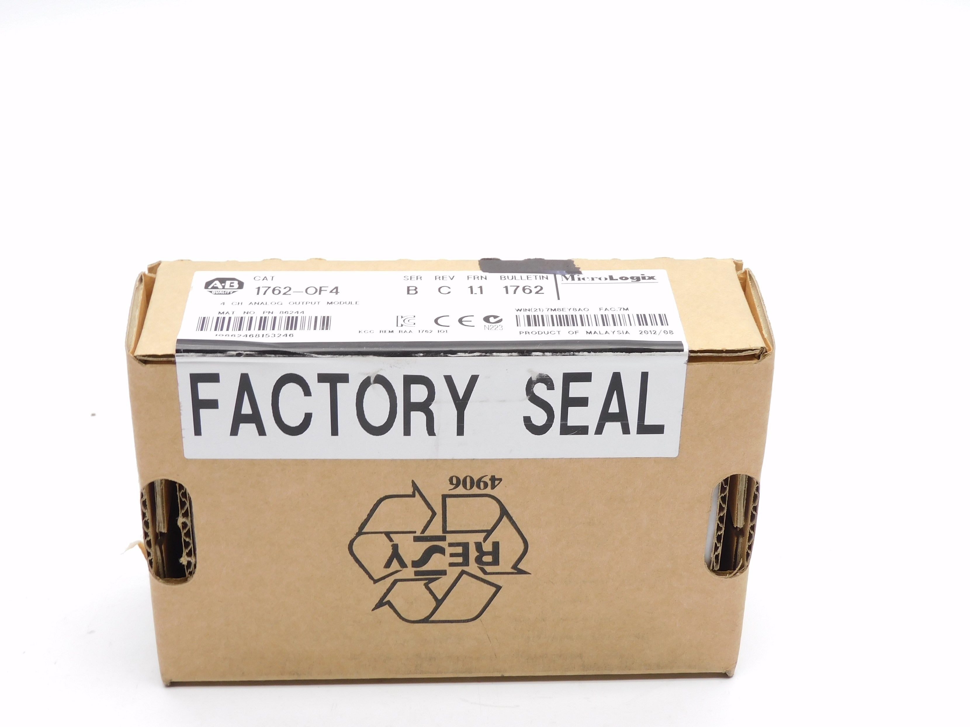 ALLEN BRADLEY 1762-OF4 SER. B F/W 1.1 DATE: 2012 NSFS