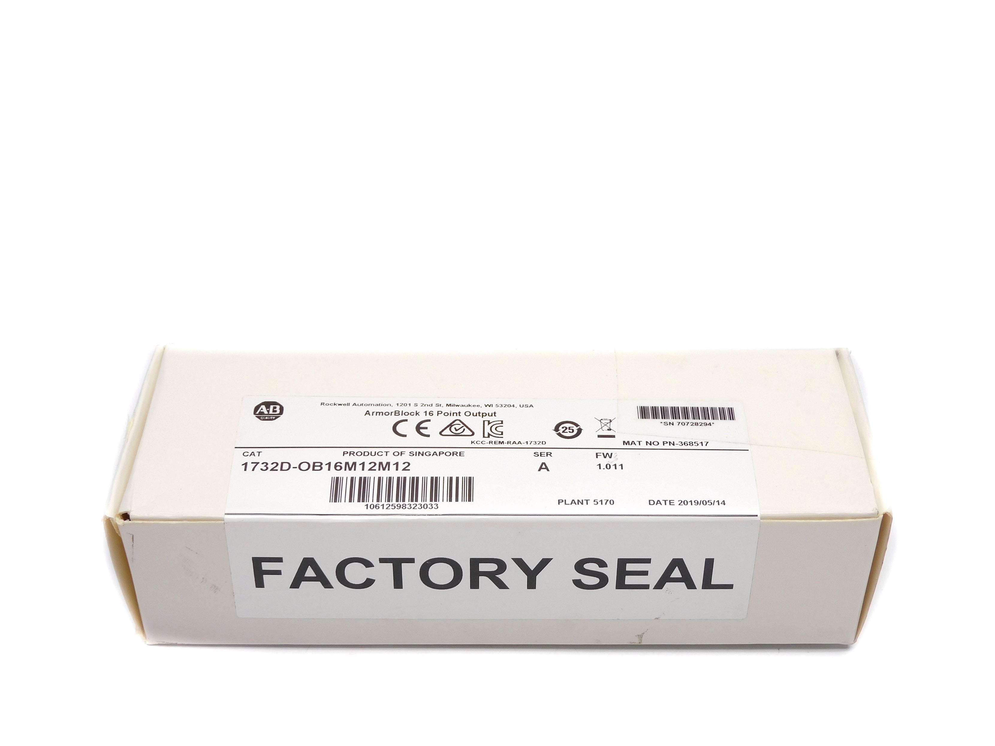 ALLEN BRADLEY 1732D-OB16M12M12 SER. A F/W 1.011 NSFS