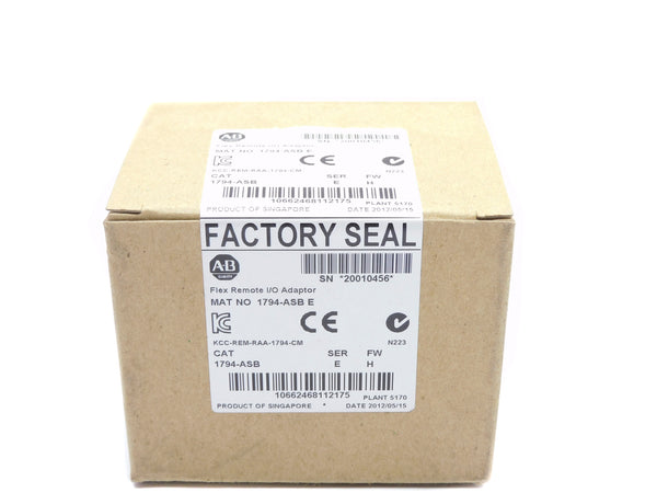 ALLEN BRADLEY 1794-ASB SER. E F/W H DATE: 2012 NSFS