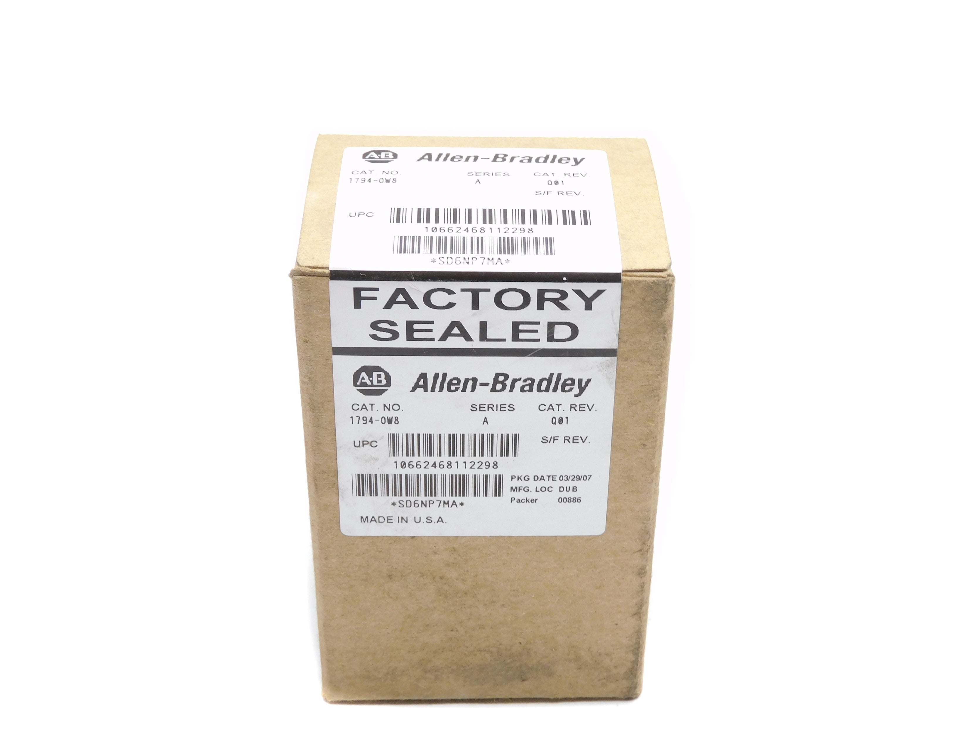 ALLEN BRADLEY 1794-OW8 SER. A DATE: 2007 NSFS