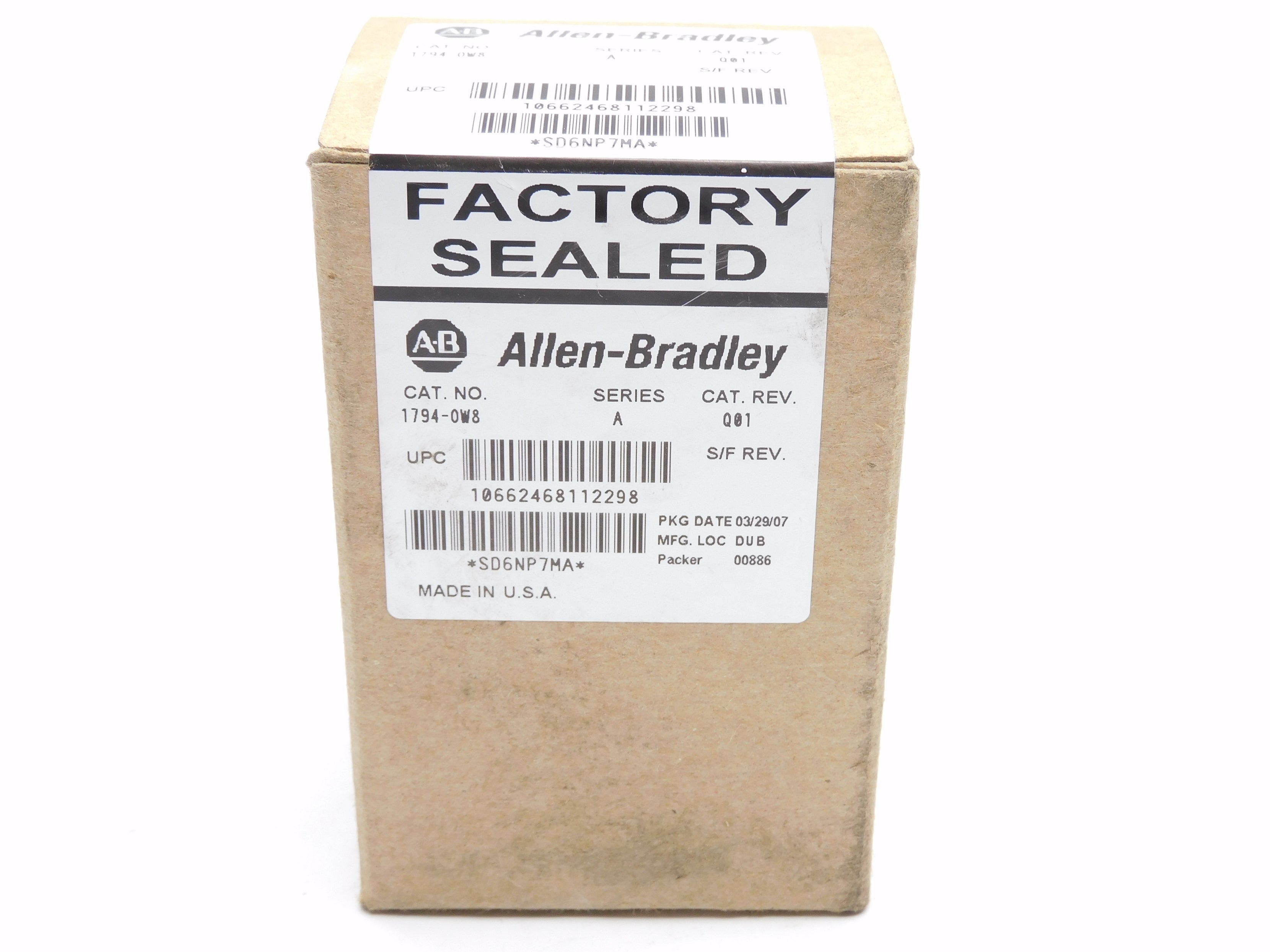 ALLEN BRADLEY 1794-OW8 SER. A DATE: 2007 NSFS