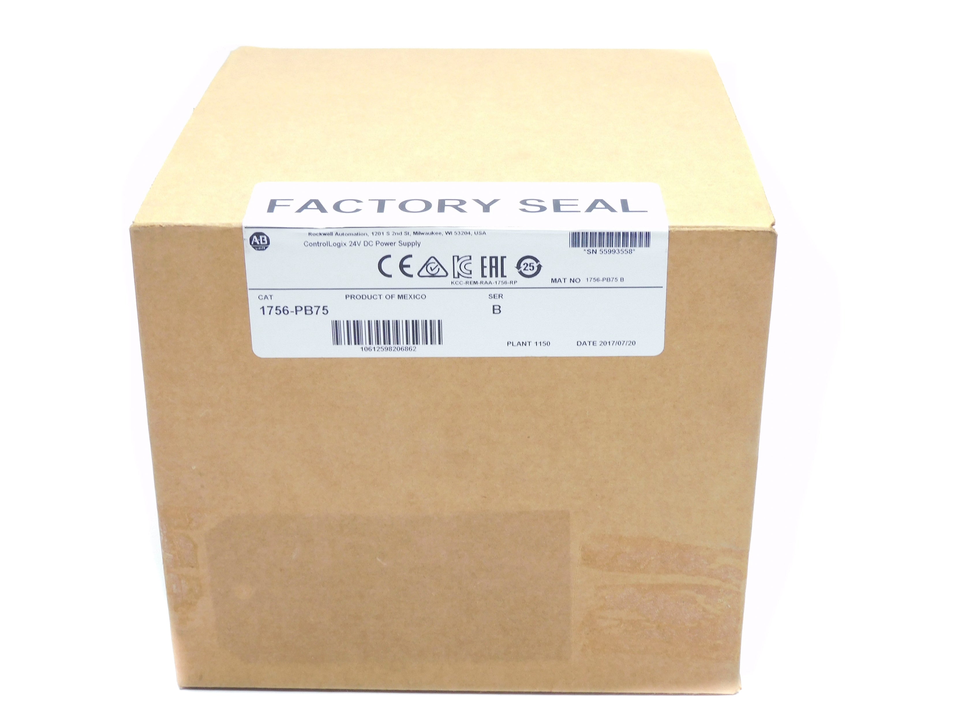 ALLEN BRADLEY 1756-PB75 SER. B DATE: 2017 NSFS