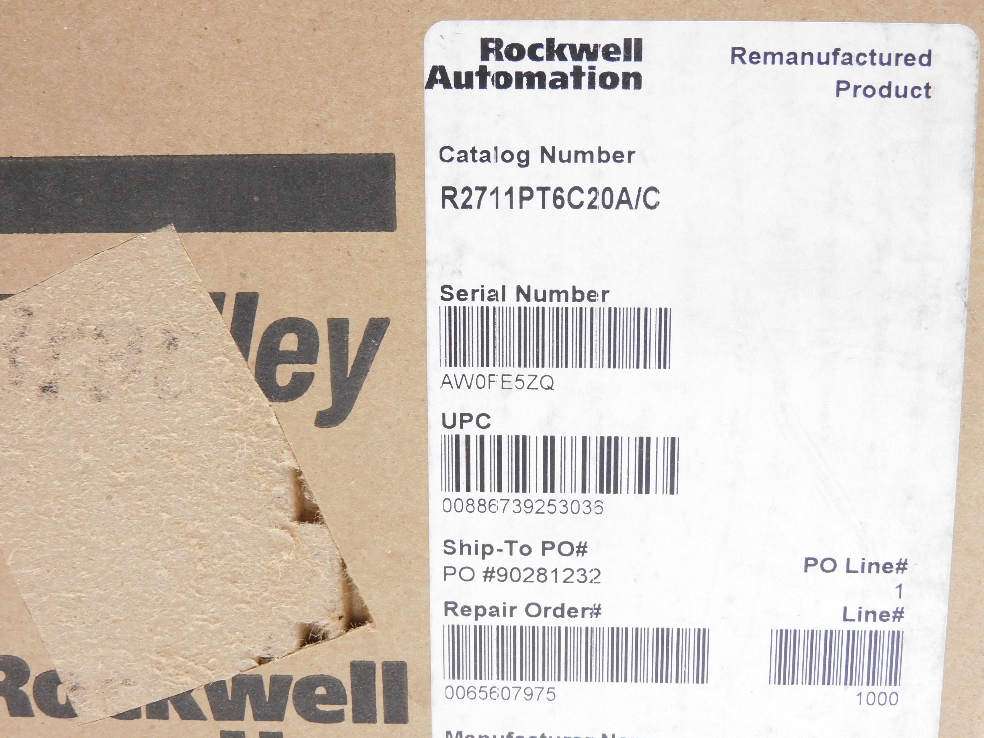 ALLEN BRADLEY 2711-PT6C20A SER. C REMAN