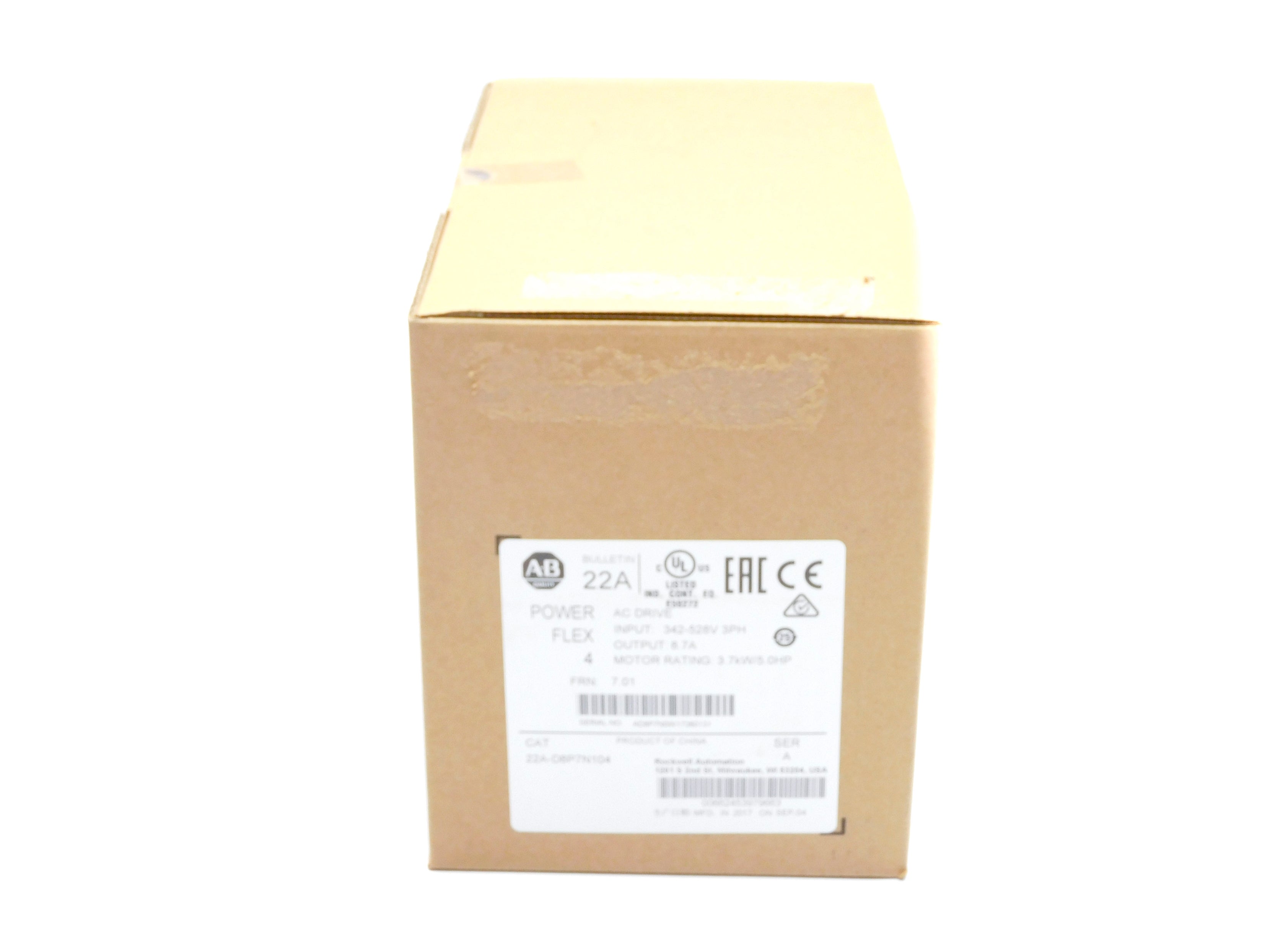 ALLEN BRADLEY 22A-D8P7N104 SER. A F/W 7.01 DATE: 2017 NSFS