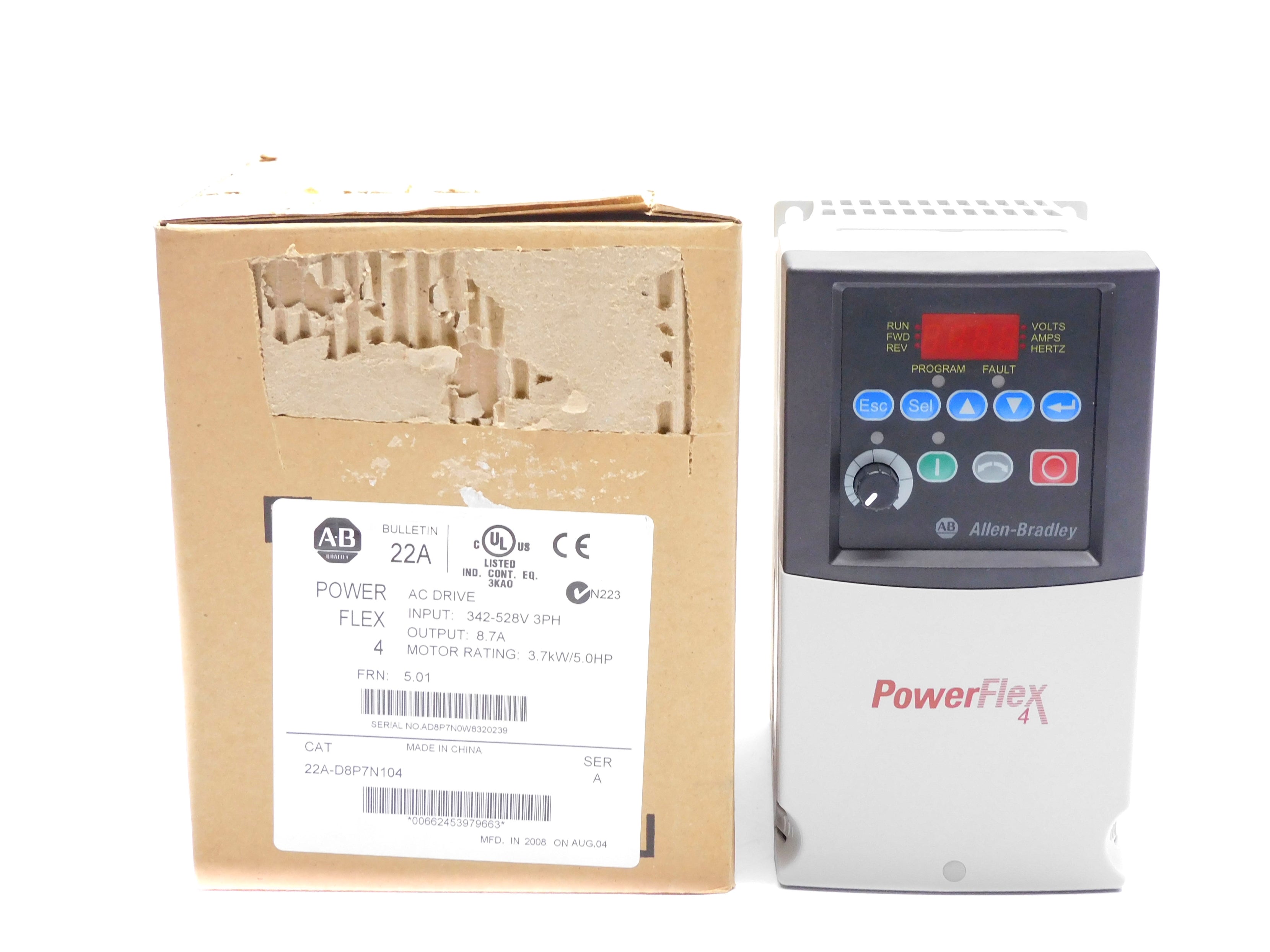 ALLEN BRADLEY 22A-D8P7N104 SER. A F/W 5.01 NSMP
