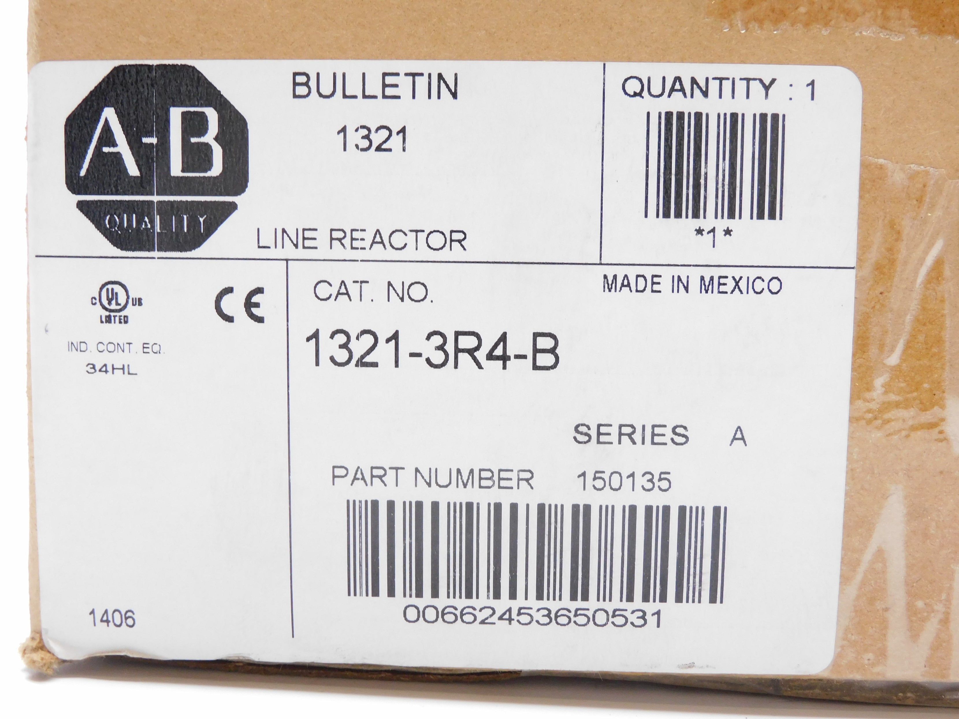 ALLEN BRADLEY 1321-3R4-B SER. A (BR/WH) NSFS