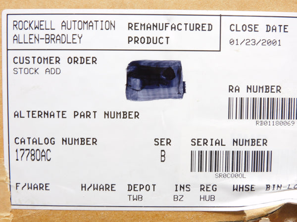 ALLEN BRADLEY 1778-OAC SER. B DATE: 2001 REMAN