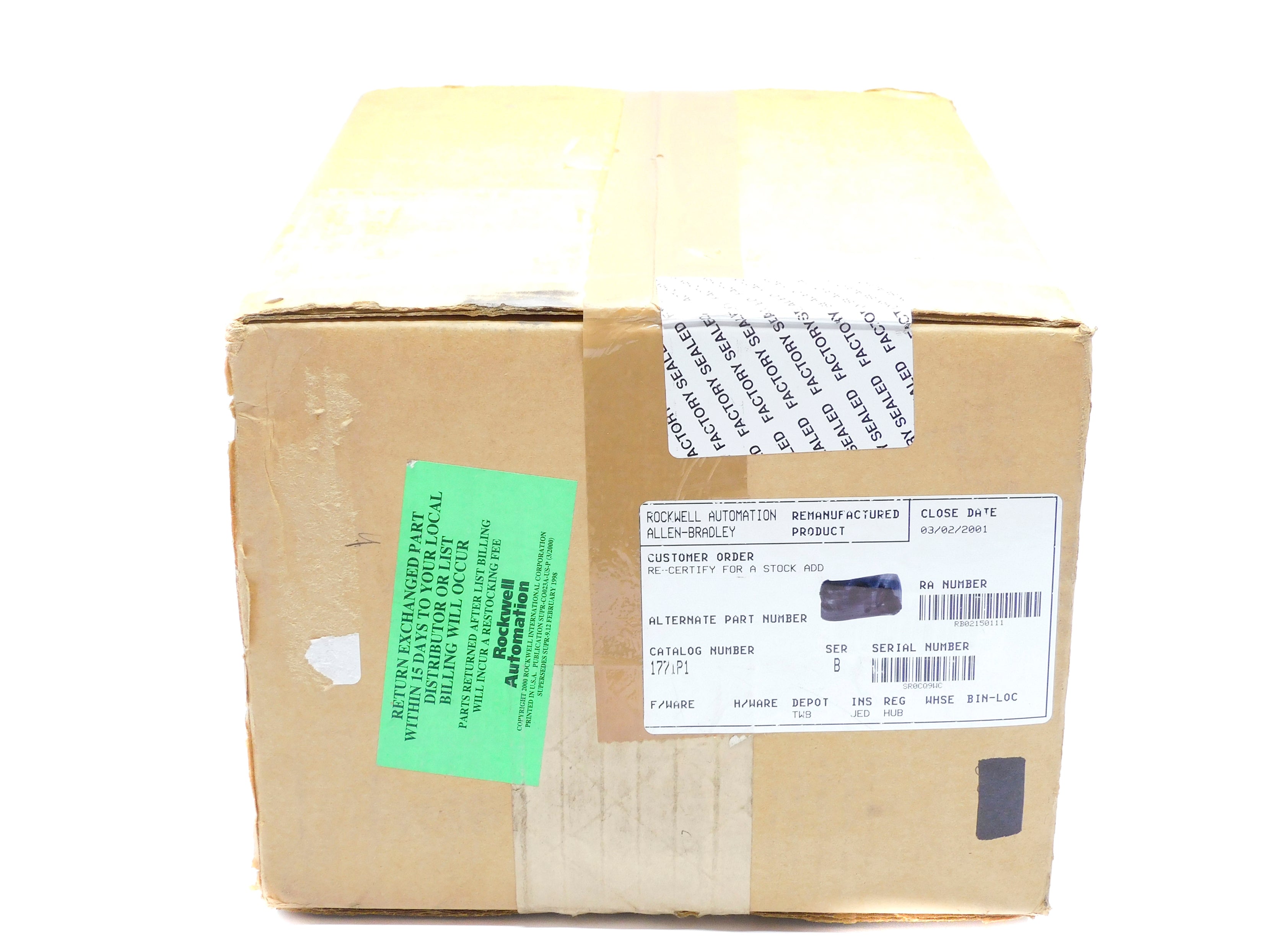 ALLEN BRADLEY 1771-P1 SER. B DATE: 2001 REMAN