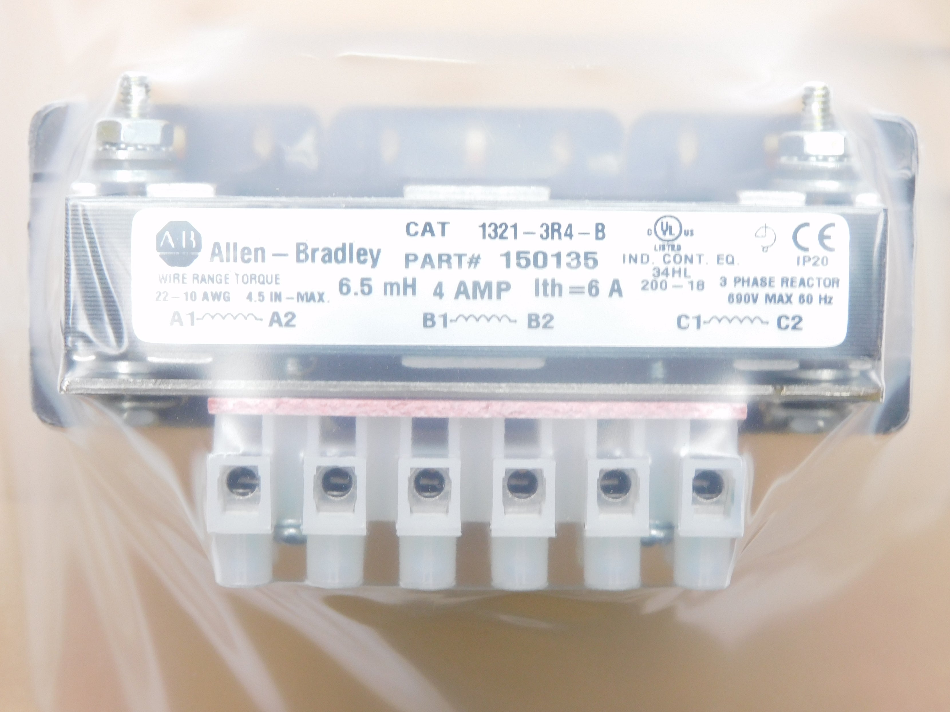 ALLEN BRADLEY 1321-3R4-B SER. A (BR/WH) NSMP