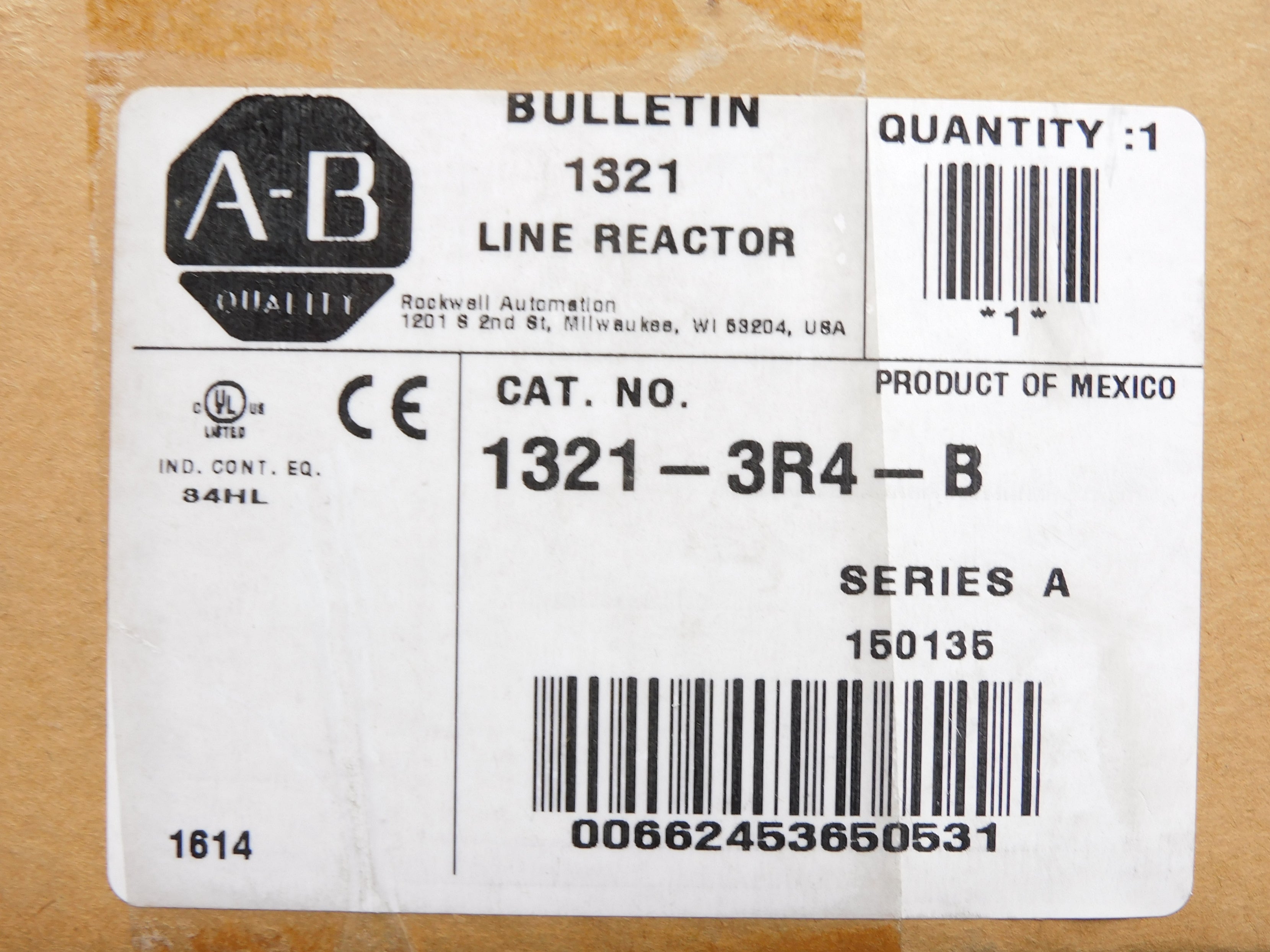 ALLEN BRADLEY 1321-3R4-B SER. A (BR/WH) NSMP