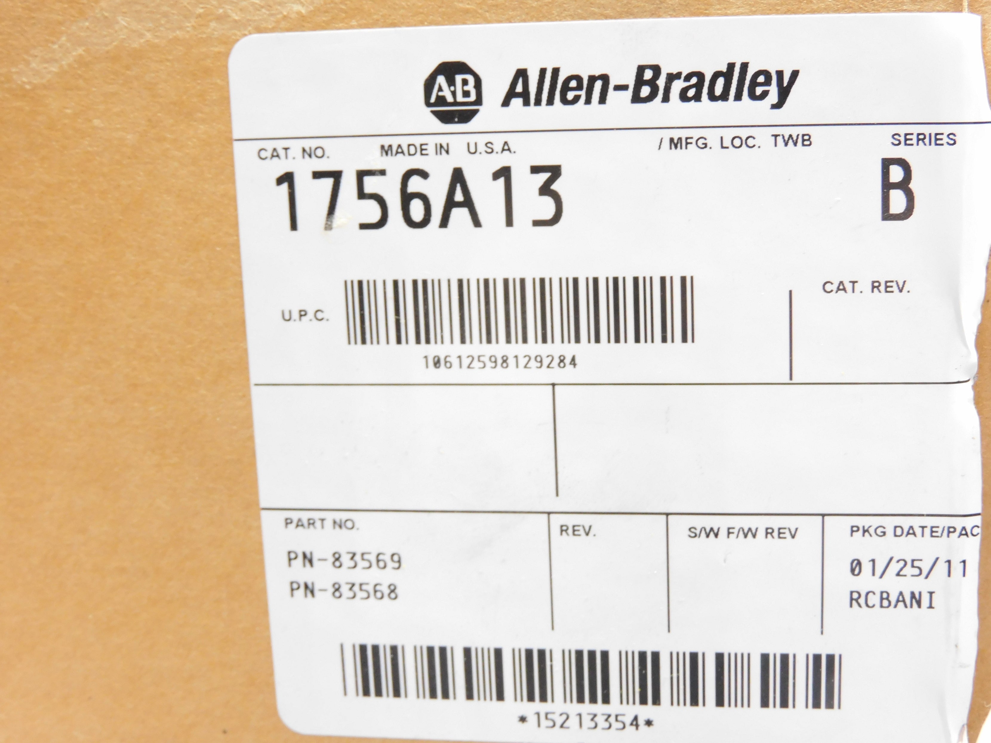 ALLEN BRADLEY 1756-A13 SER. B NSMP