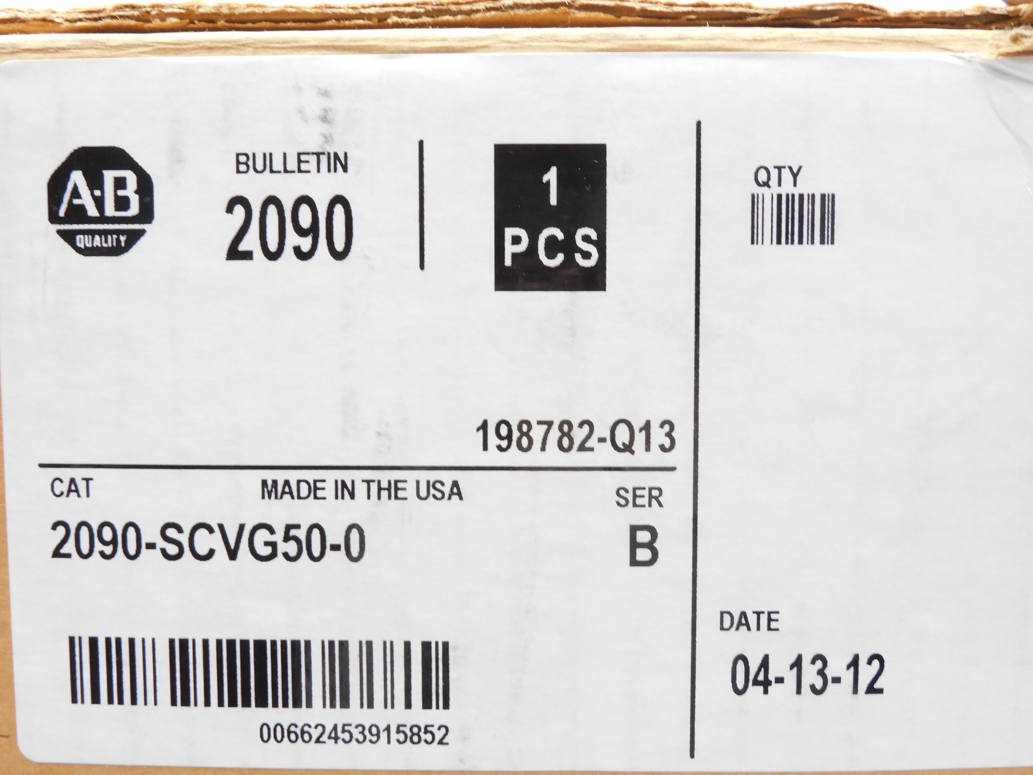 ALLEN BRADLEY 2090-SCVG50-0 SER. B NSMP