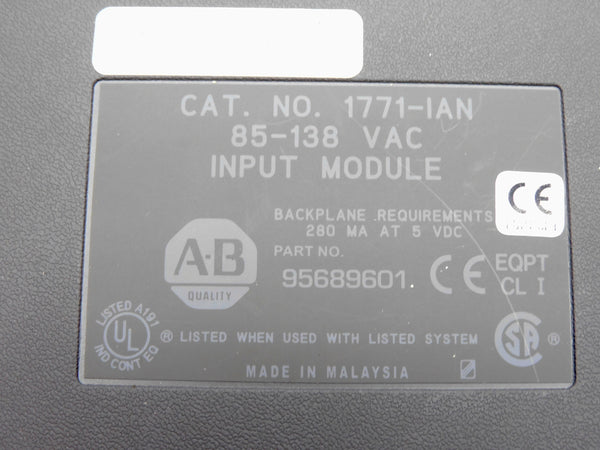 ALLEN BRADLEY 1771-IAN 85-138VAC UNMP