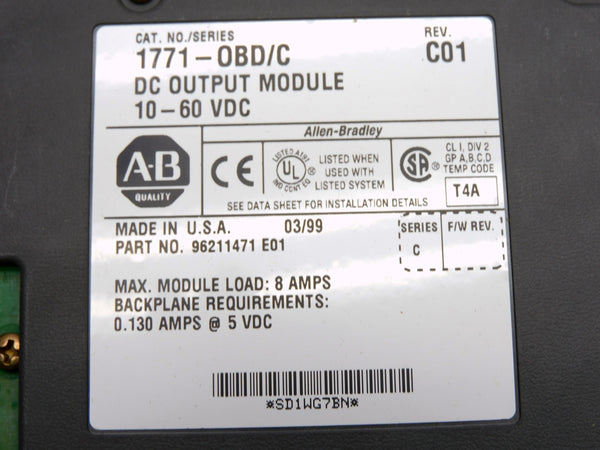 ALLEN BRADLEY 1771-OBD SER. C UNMP