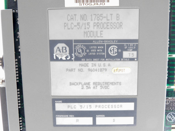 ALLEN BRADLEY 1785-LT SER. B F/W R 5VDC 2.5A UNMP
