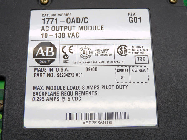 ALLEN BRADLEY 1771-OAD SER. C (NO FUSE) UNMP