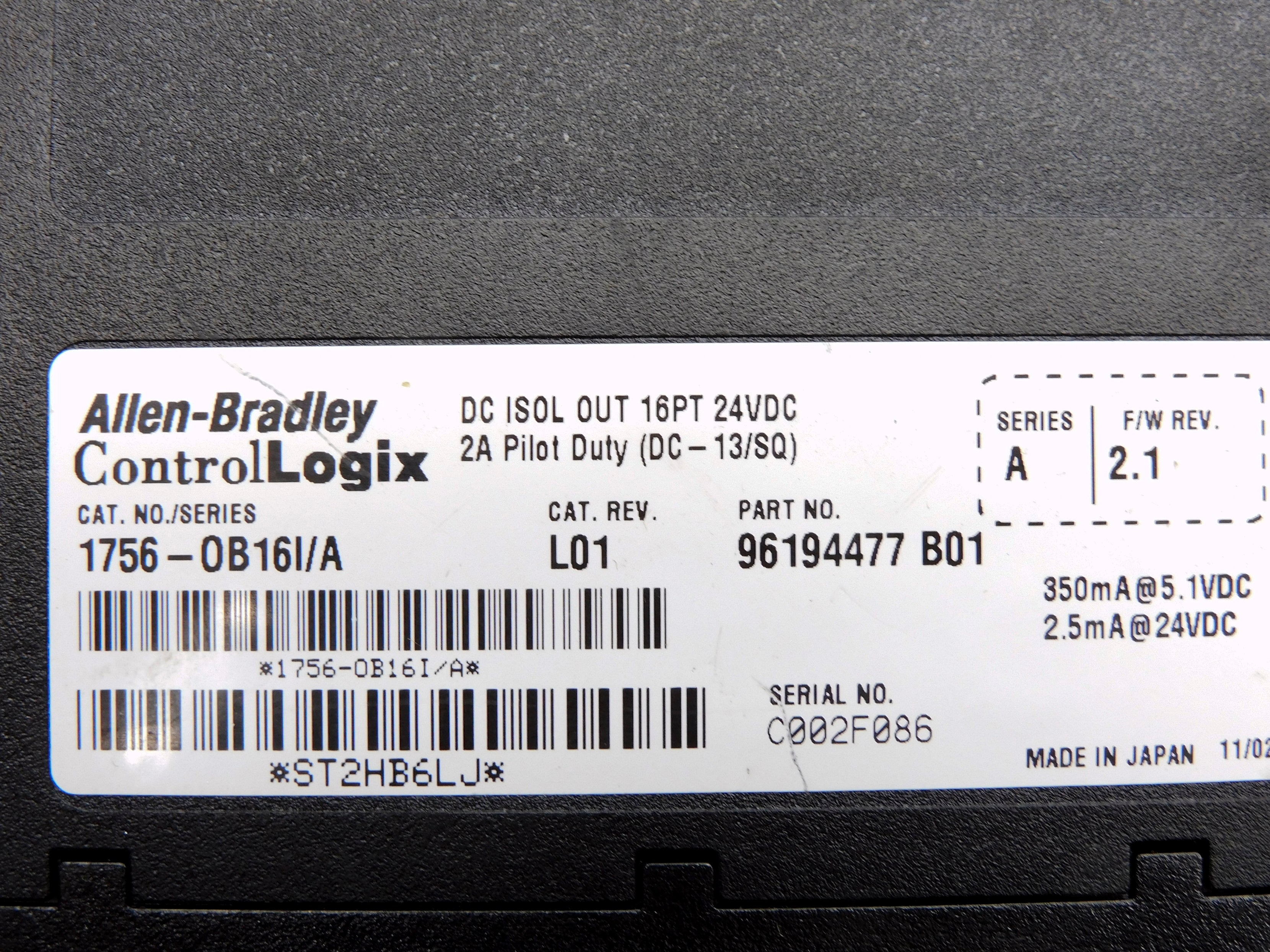 ALLEN BRADLEY 1756-OB16I SER. A F/W 2.1 NSNP