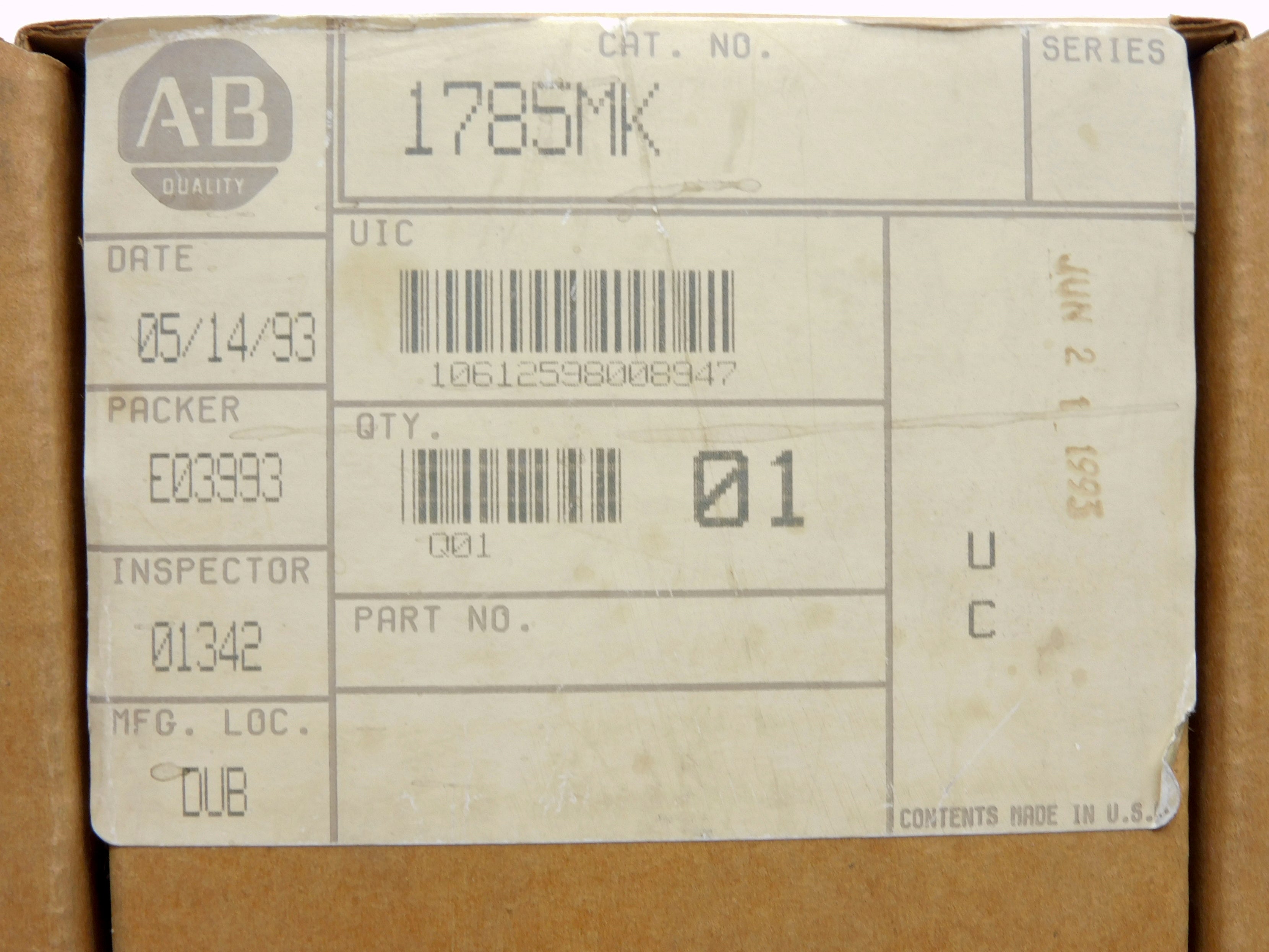 ALLEN BRADLEY 1785-MK NSMP