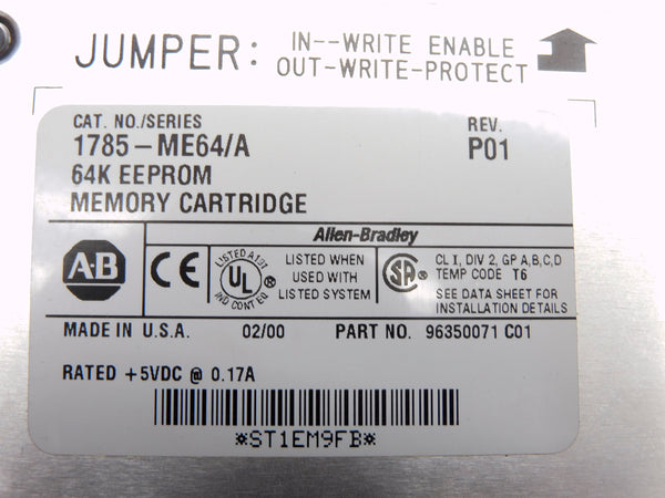 ALLEN BRADLEY 1785-ME64 SER. A UNMP