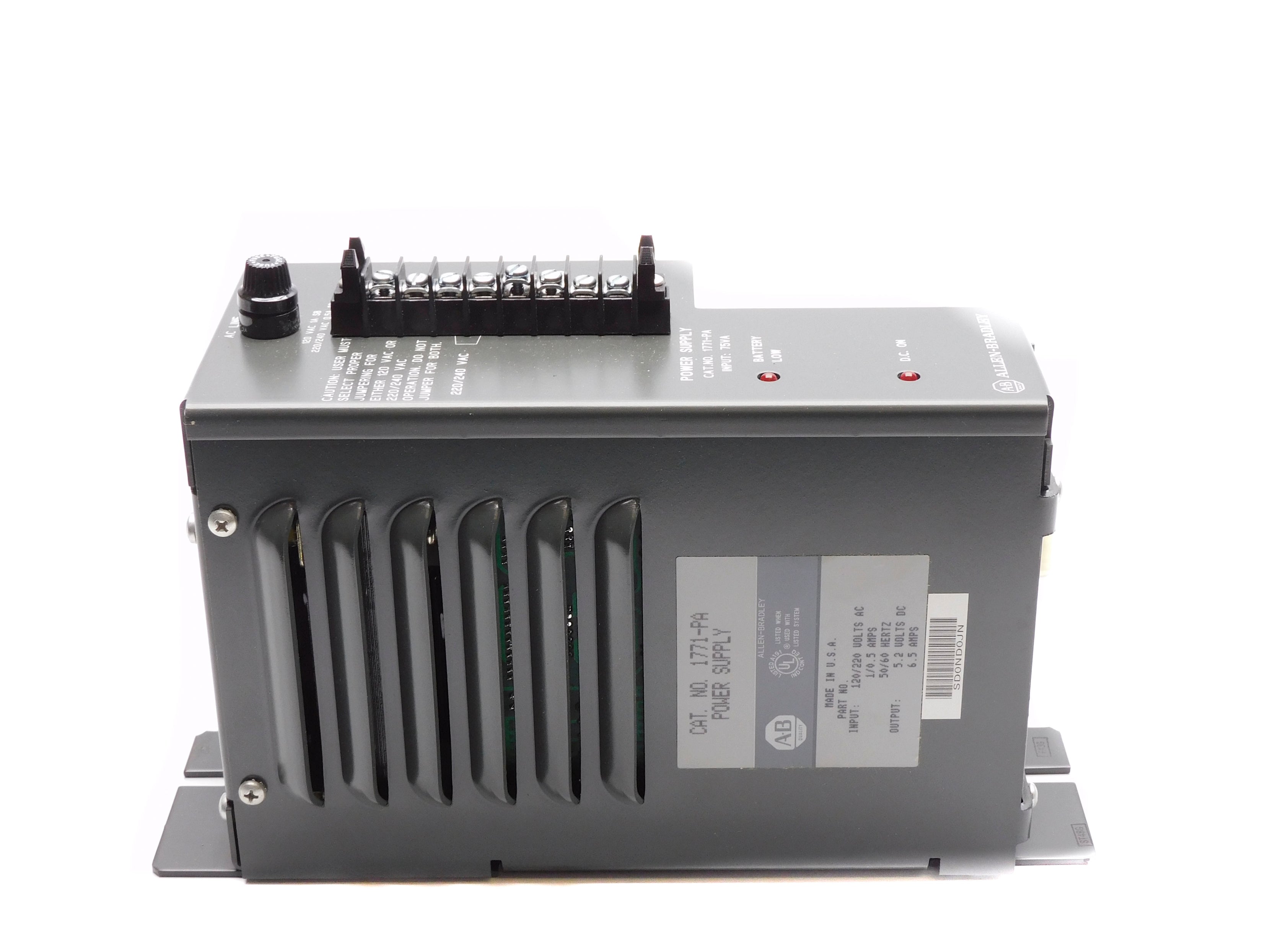 ALLEN BRADLEY 1771-PA 120/220VAC 1/0.5A NSNP