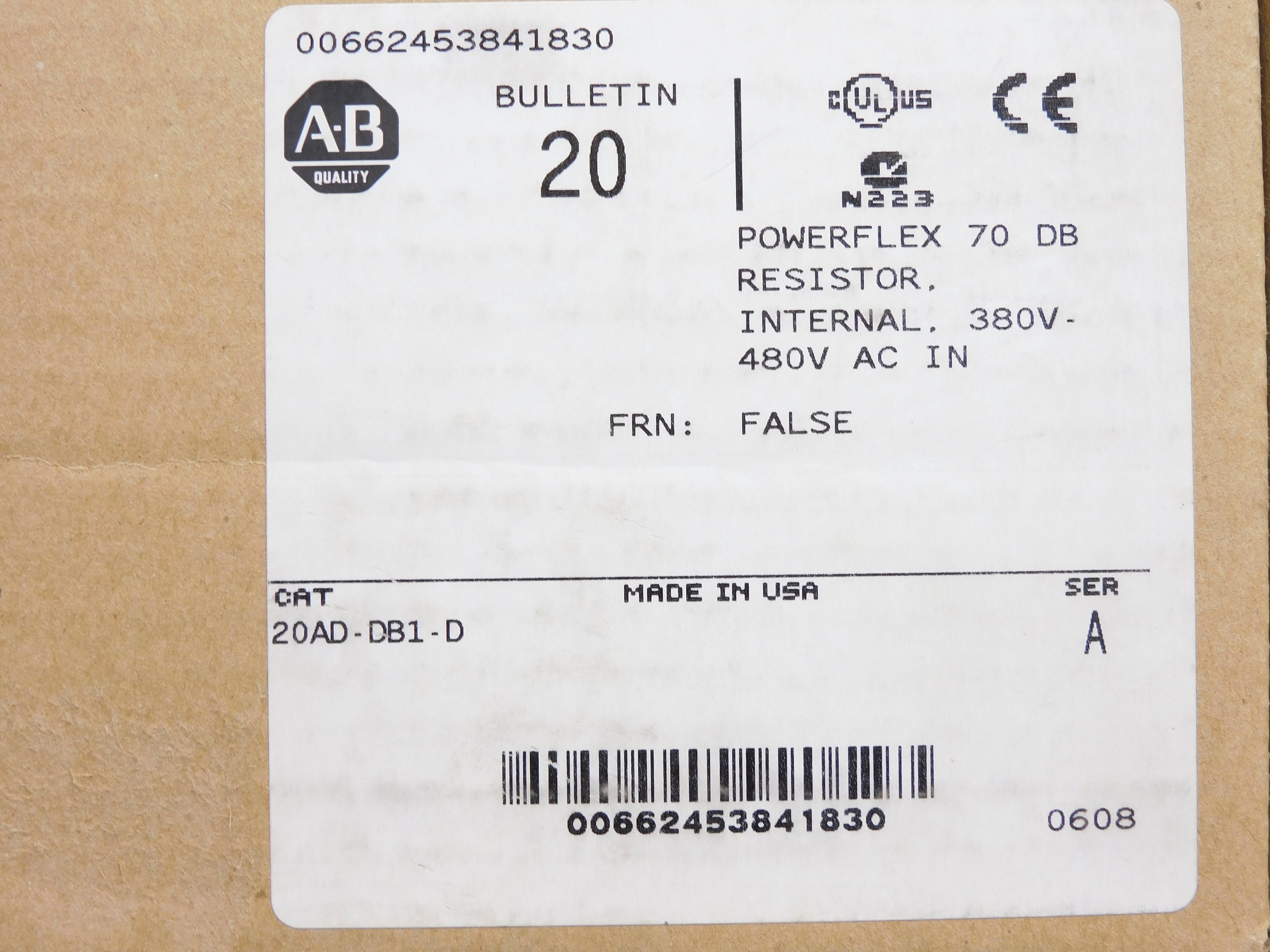 ALLEN BRADLEY 20AD-DB1-D SER. A (BR/WH) NSMP
