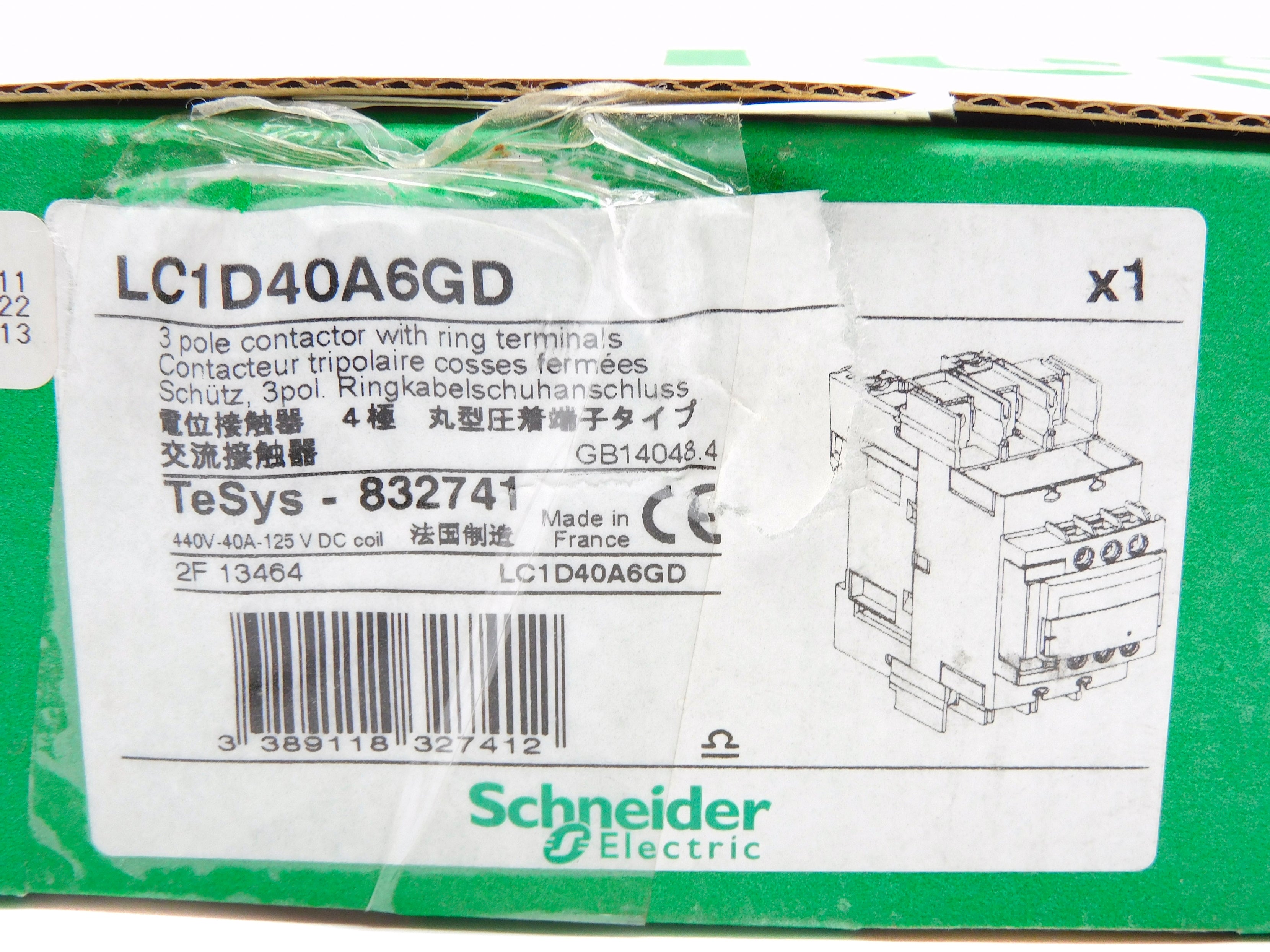 SCHNEIDER LC1D40A6GD 440V NSMP