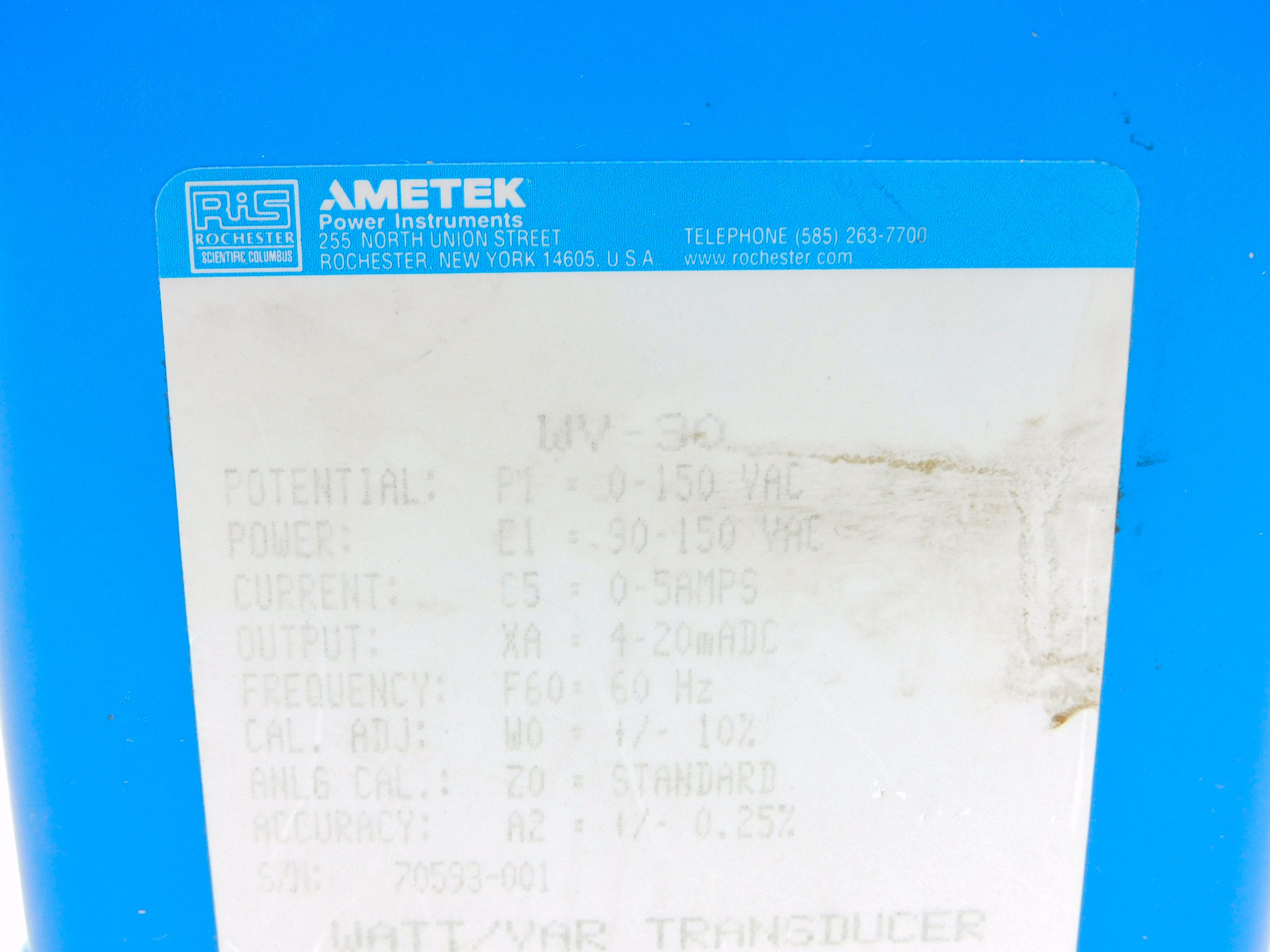 AMETEK WV-30 NSNP