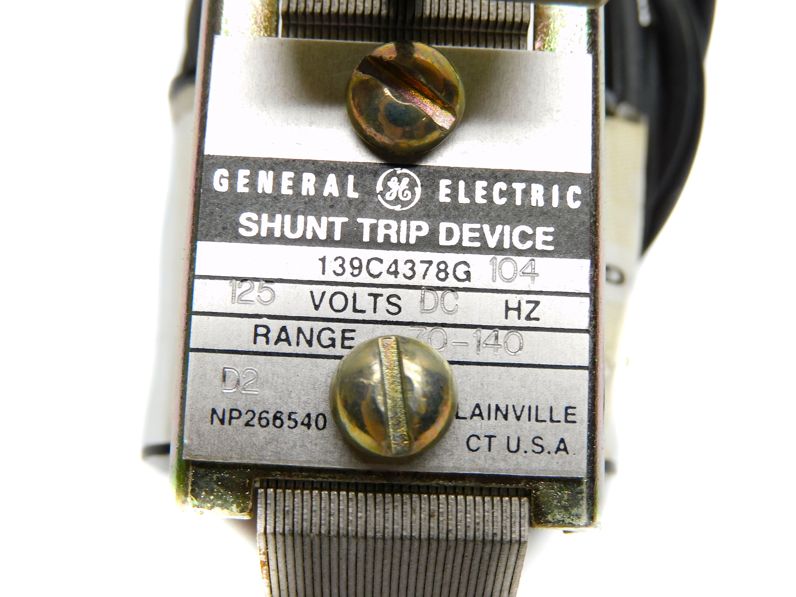 GENERAL ELECTRIC 139C4378G104 (AS PICTURED) NSNP