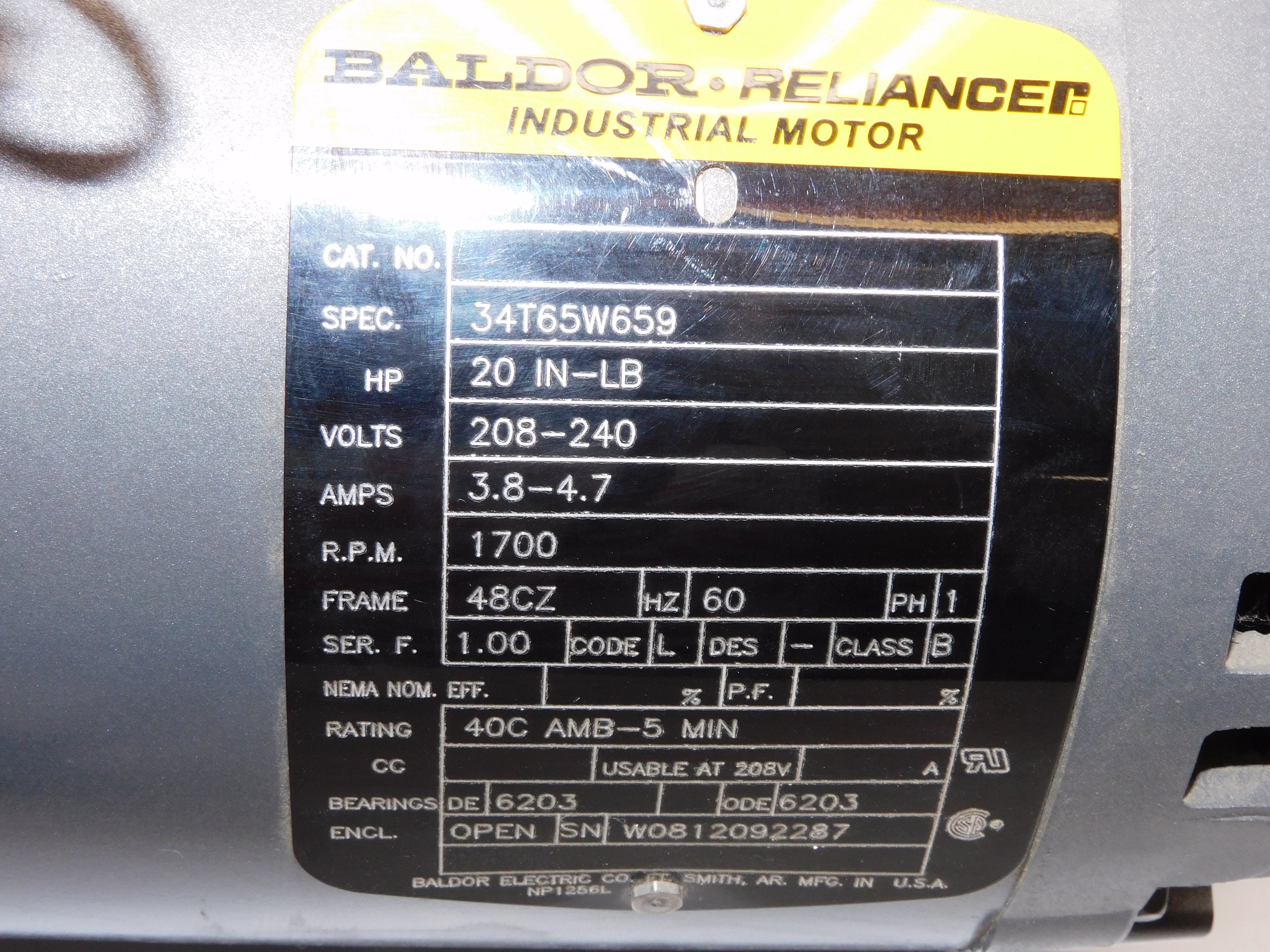 BALDOR 34T65W659 NSNP