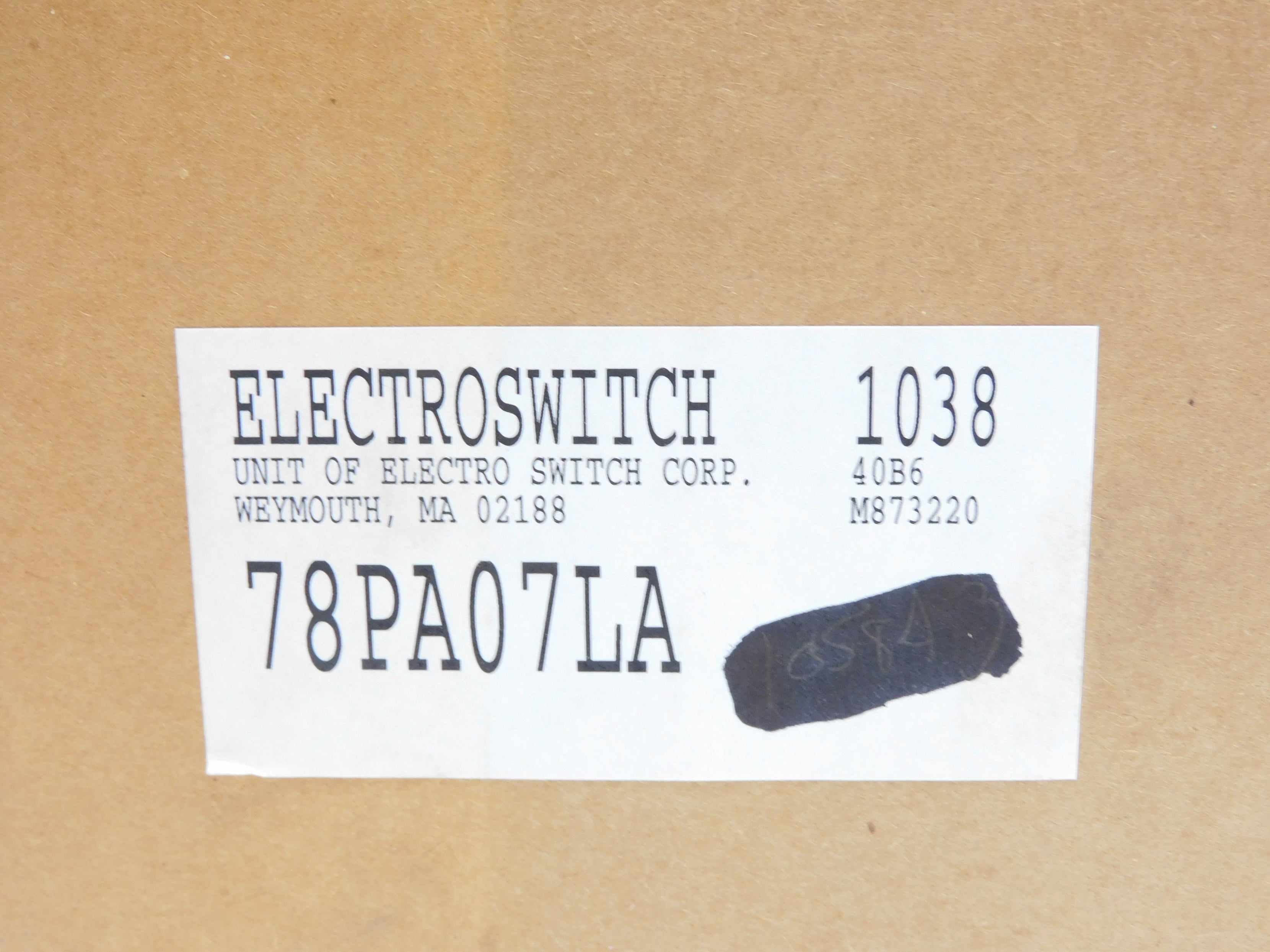 ELECTROSWITCH 78PA07LA SER. 24 (AS PICTURED) NSMP
