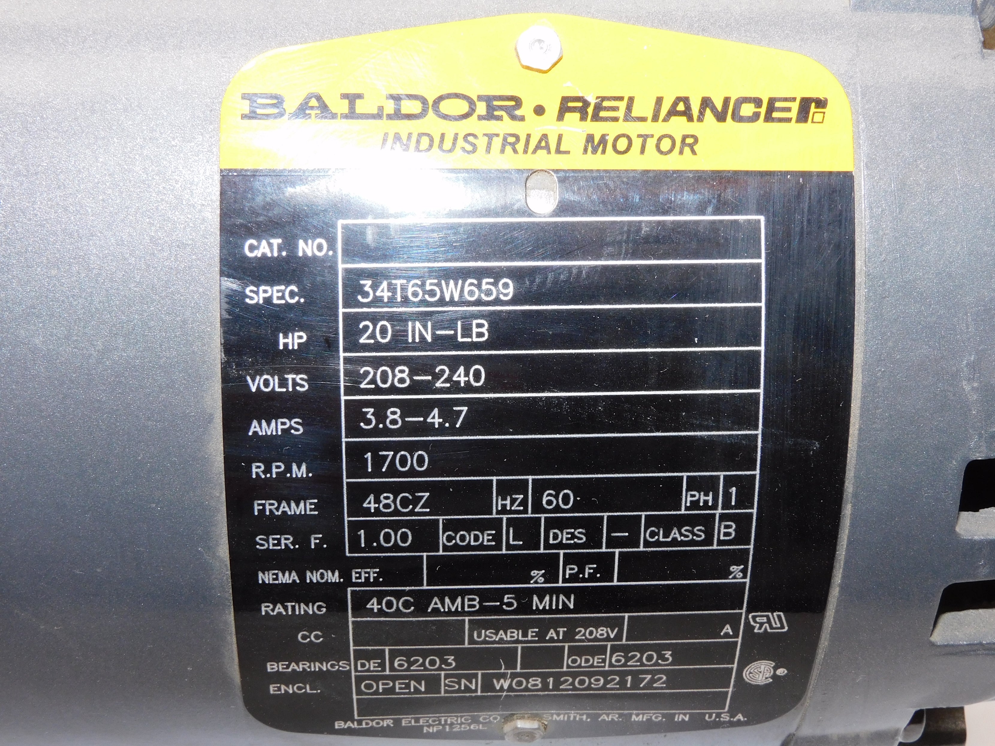 BALDOR 34T65W659 NSMP