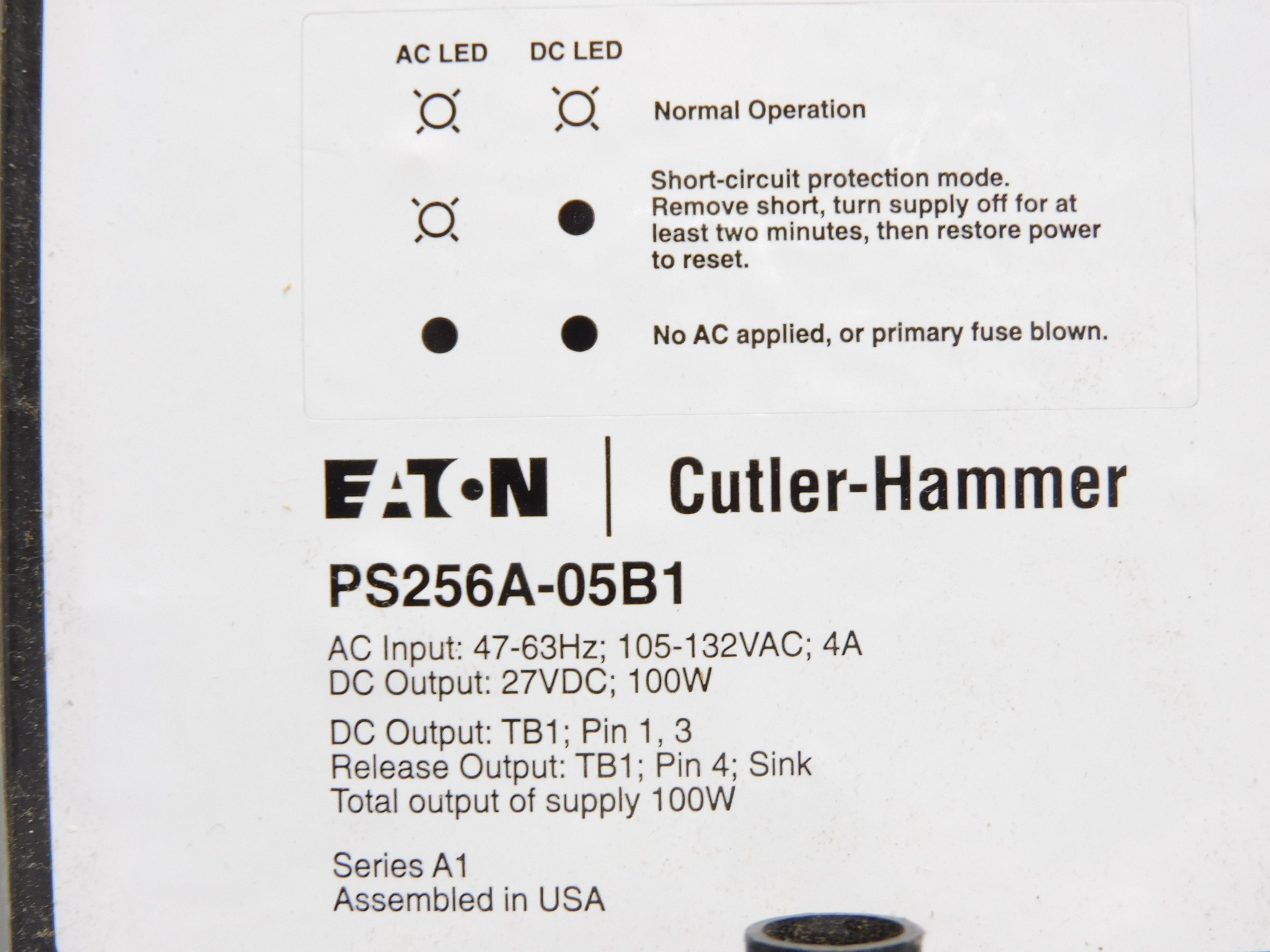 EATON PS256A-05B1 SER. A1 NSNP