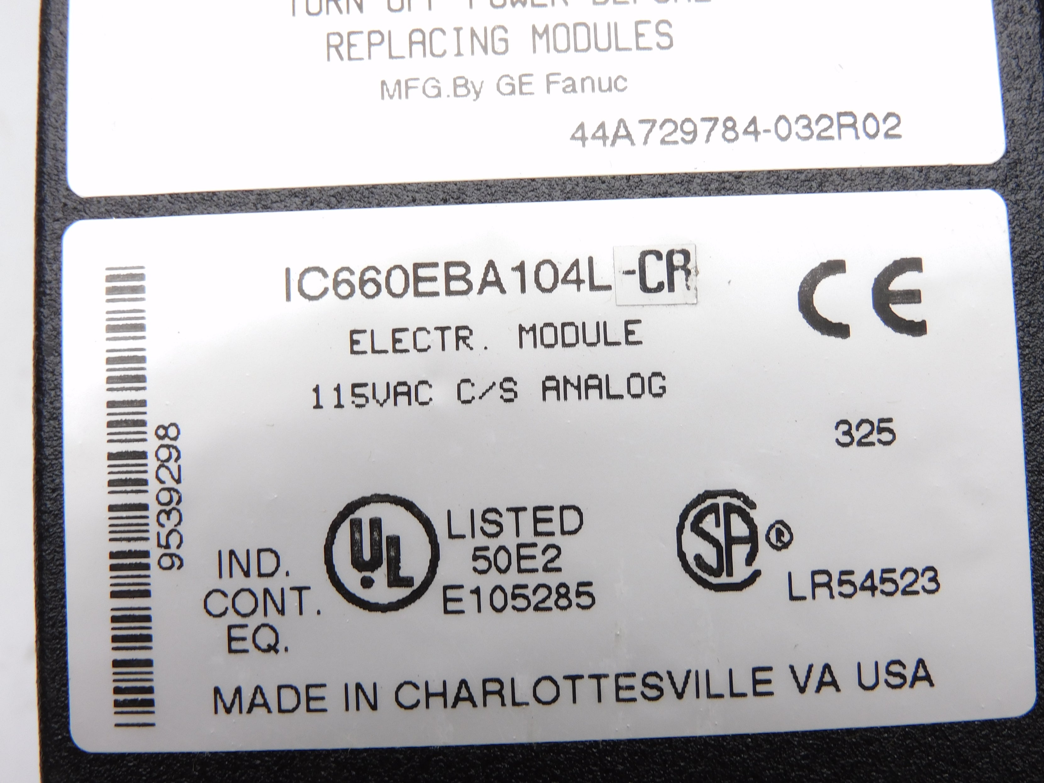 GE FANUC IC660BBA104M-CA NSMP