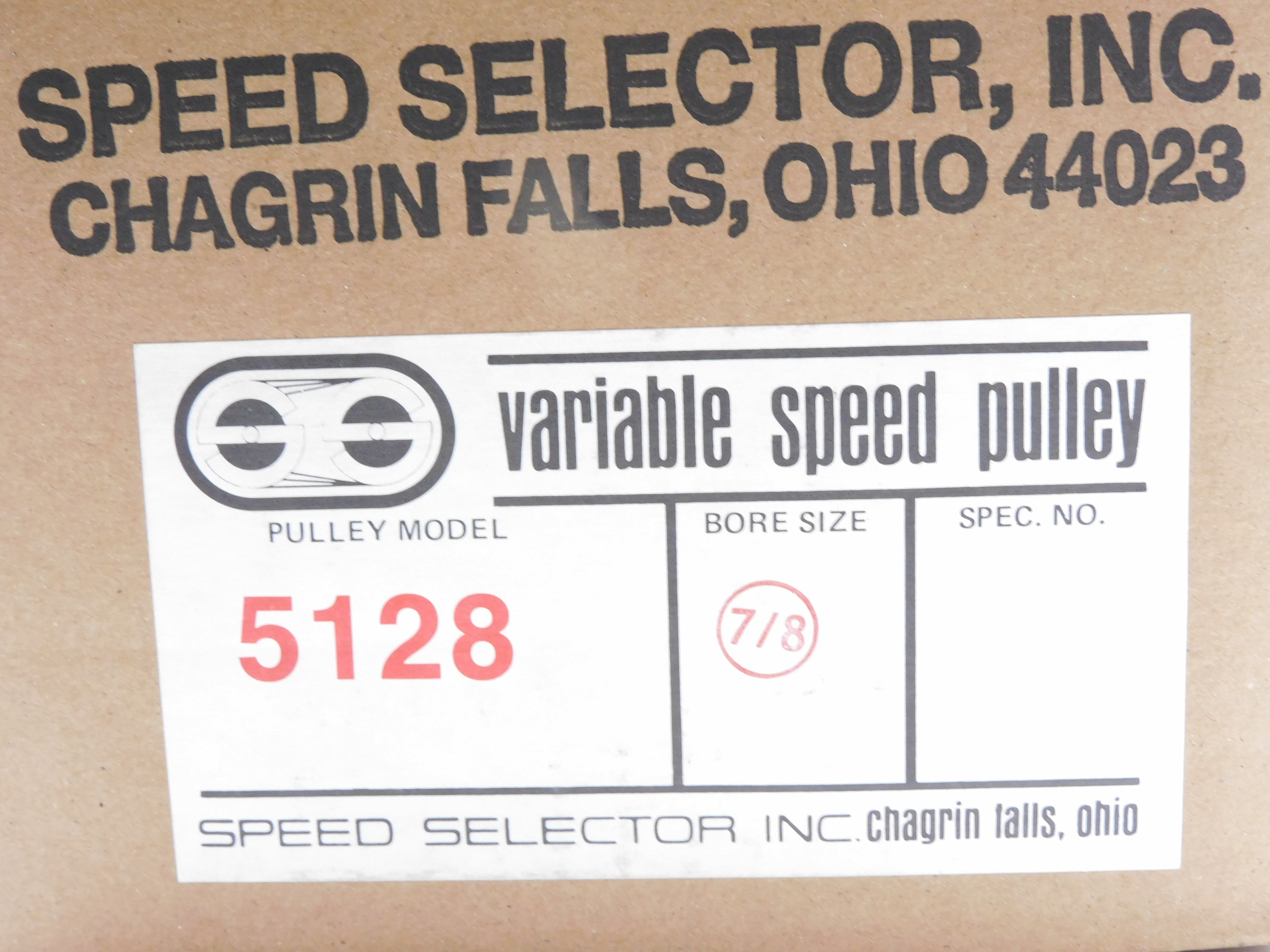 SPEED SELECTOR 5128 NSFS